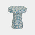 Lady Blue Ribbon Capiz Shell Round Side Table