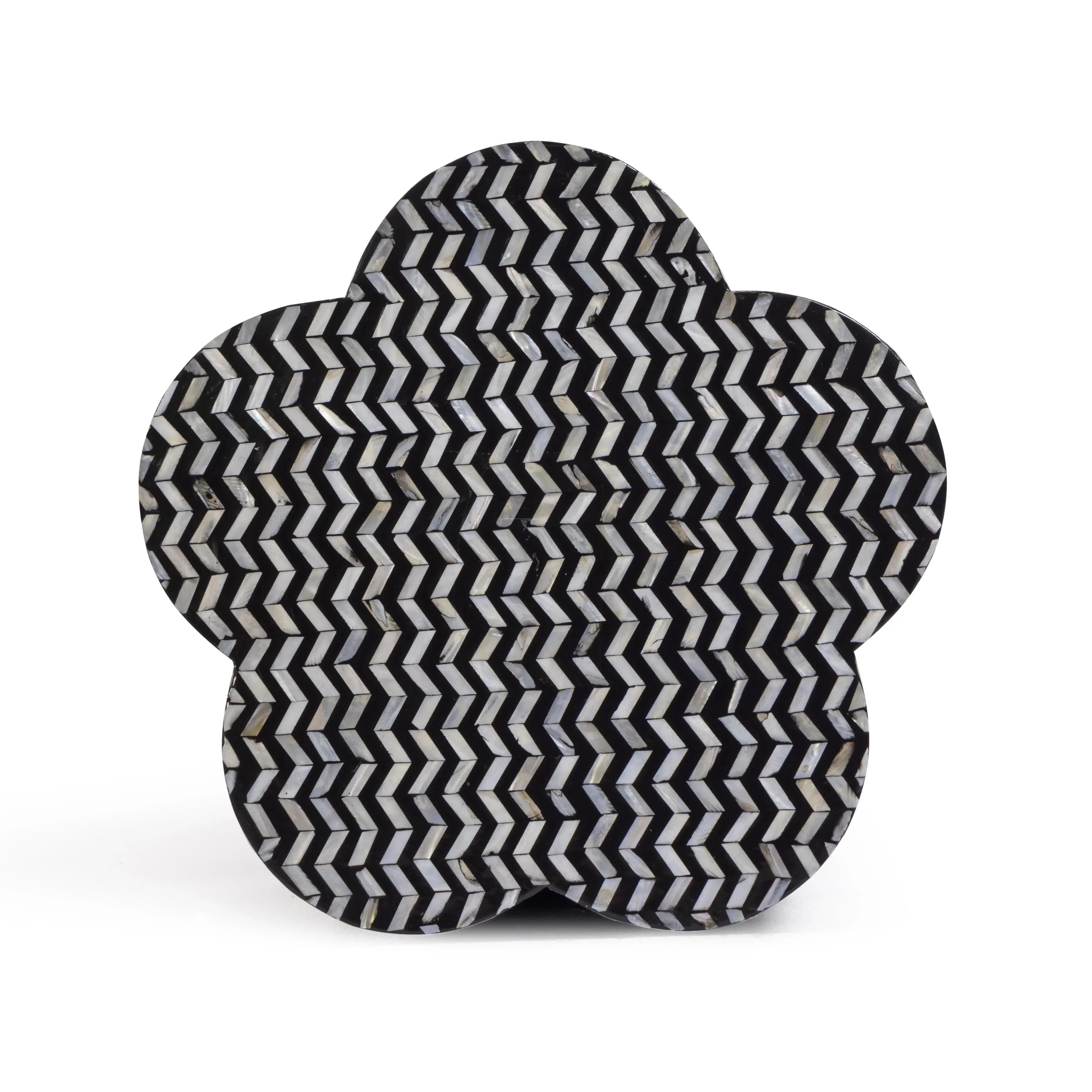 Truffle Black Mother of Pearl Shell Side Table