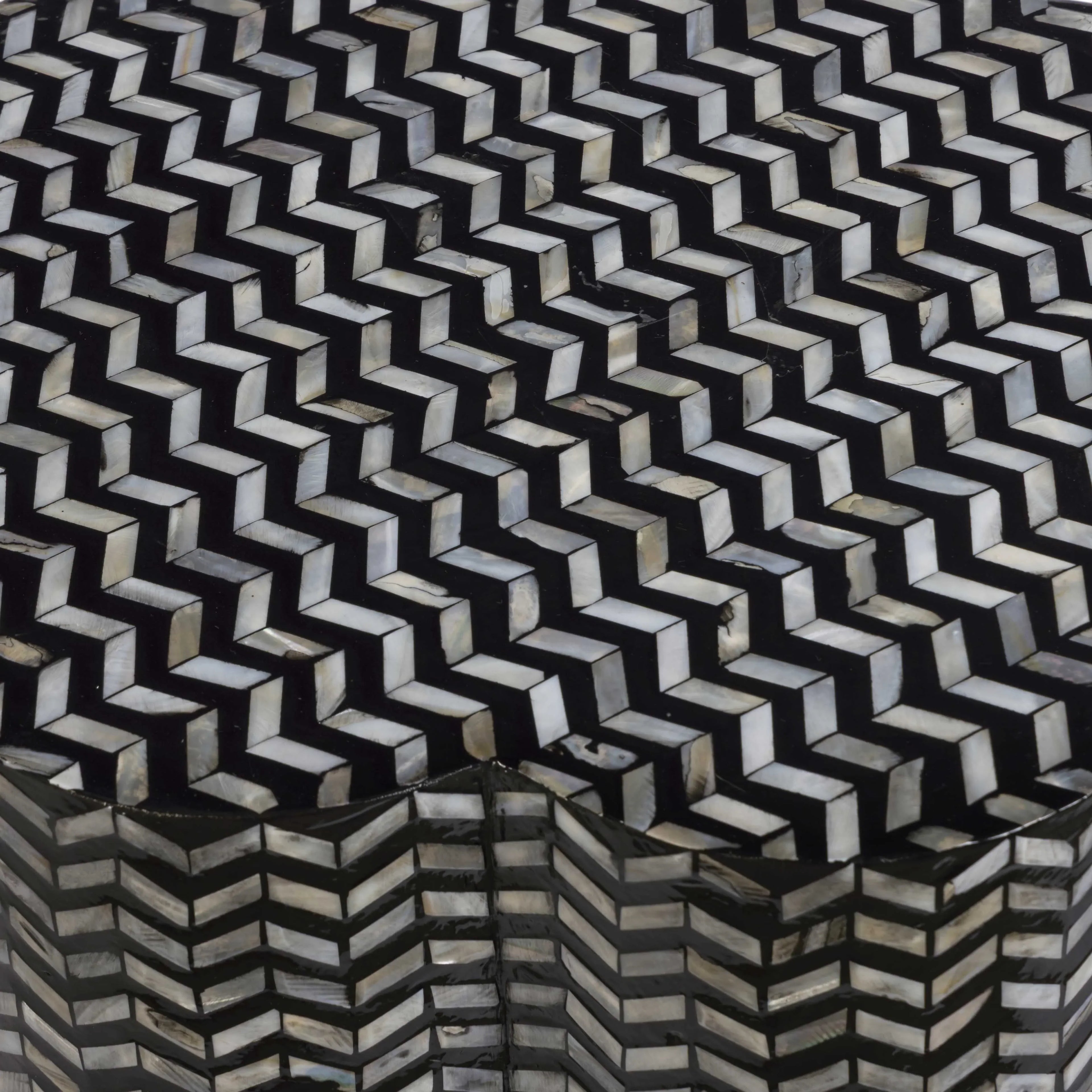 Truffle Black Mother of Pearl Shell Side Table