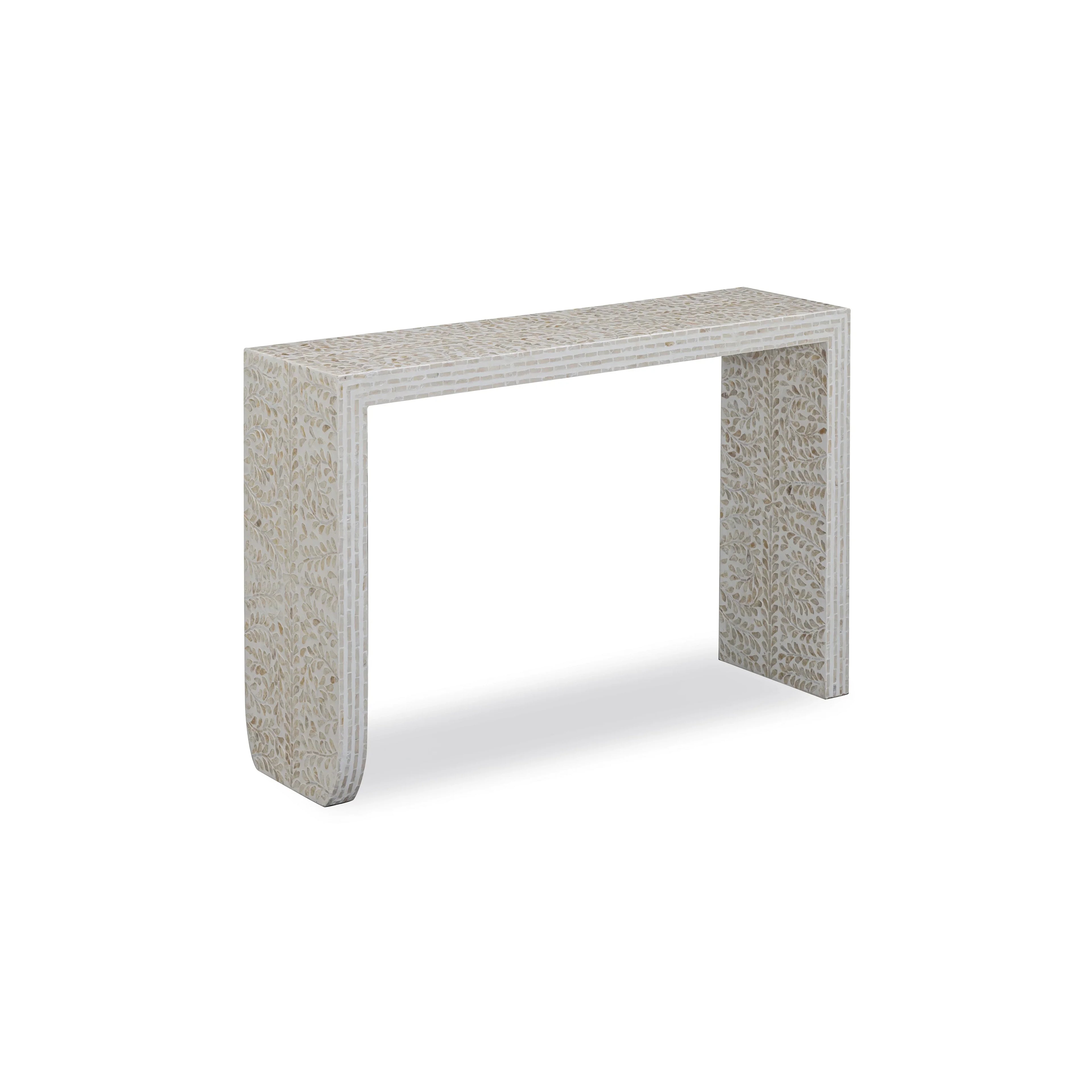 Cyprus 47" Cream Capiz Shell Console Table