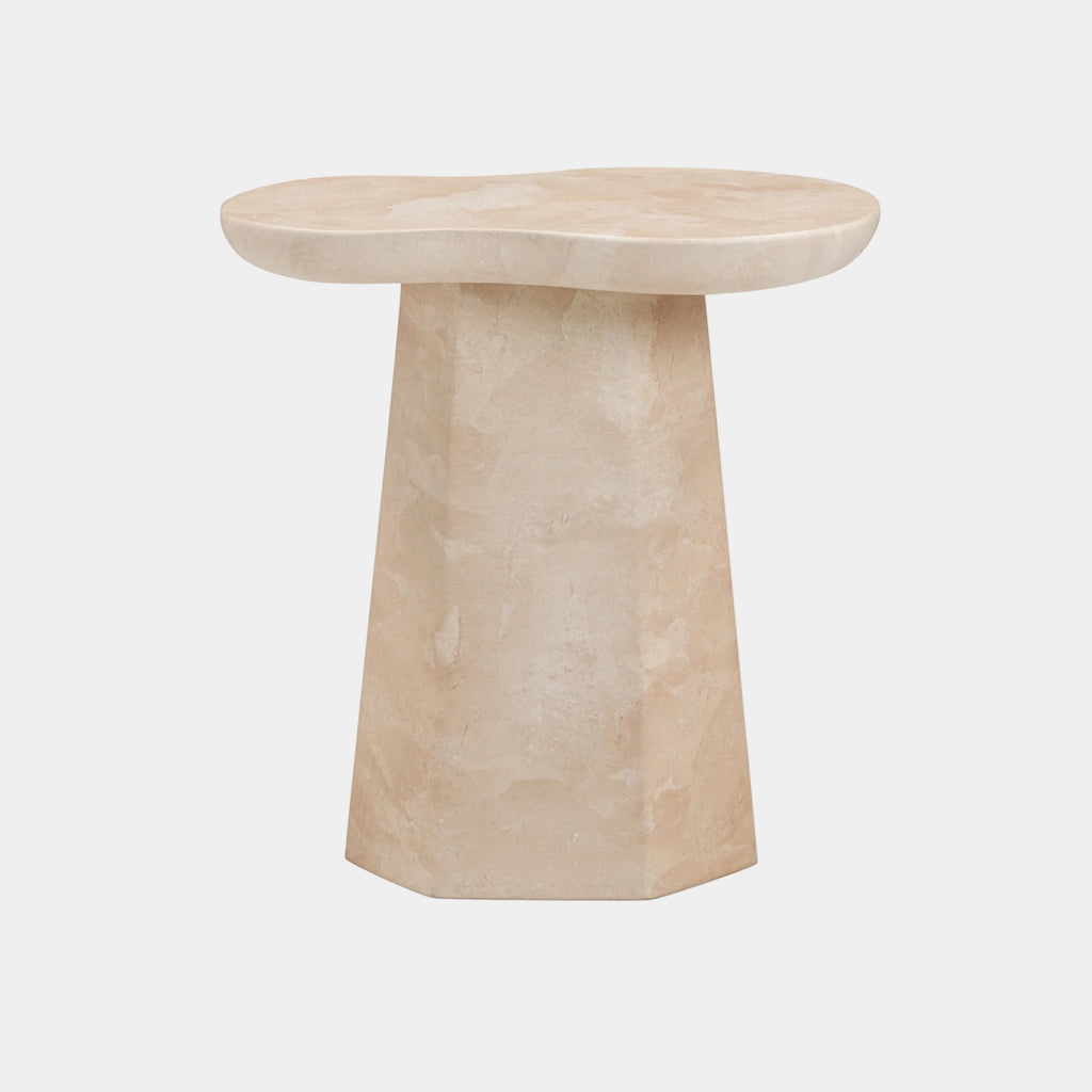 Zaya Rose Faux Marble Indoor/Outdoor Concrete Side Table