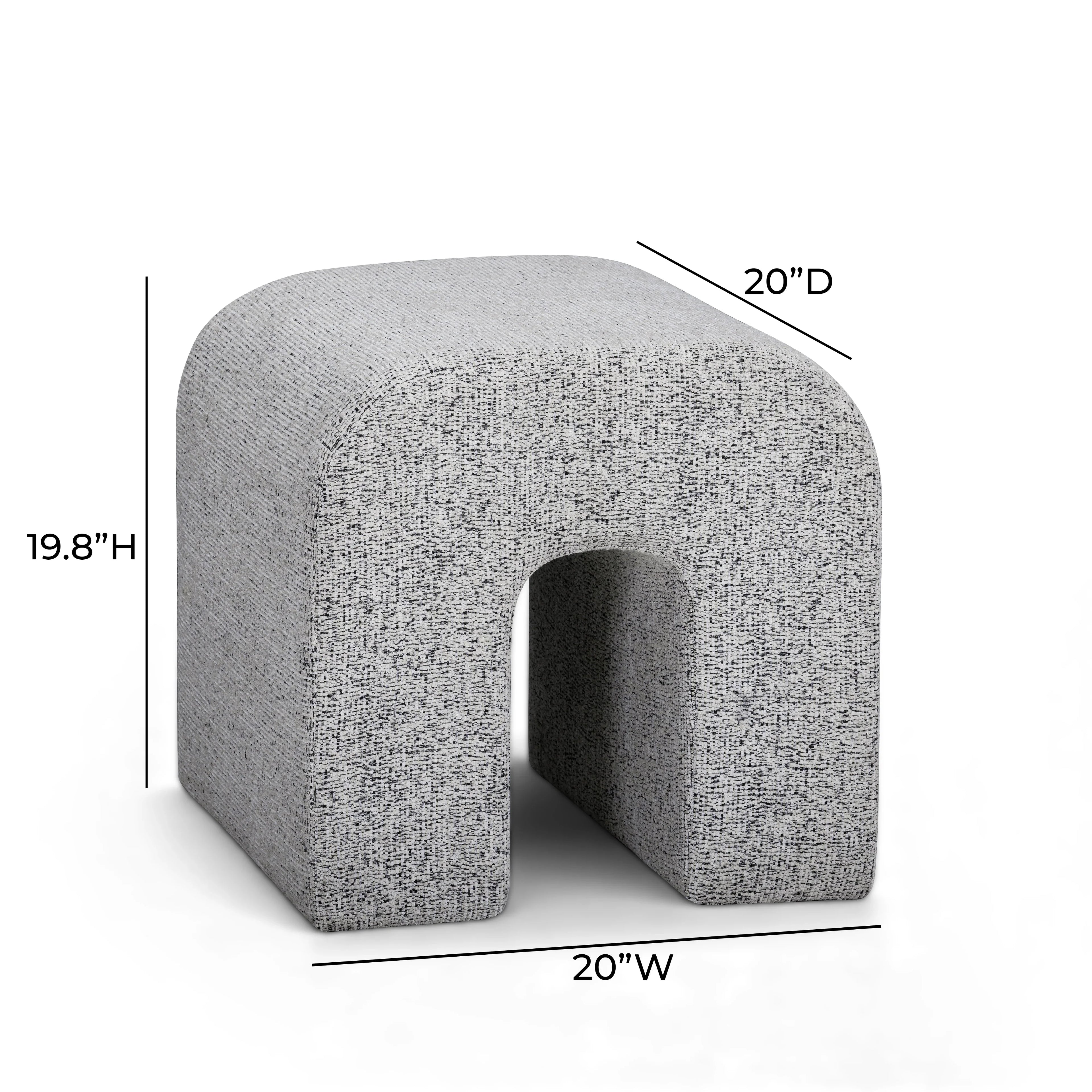 Desi Woven Performance Fabric Ottoman