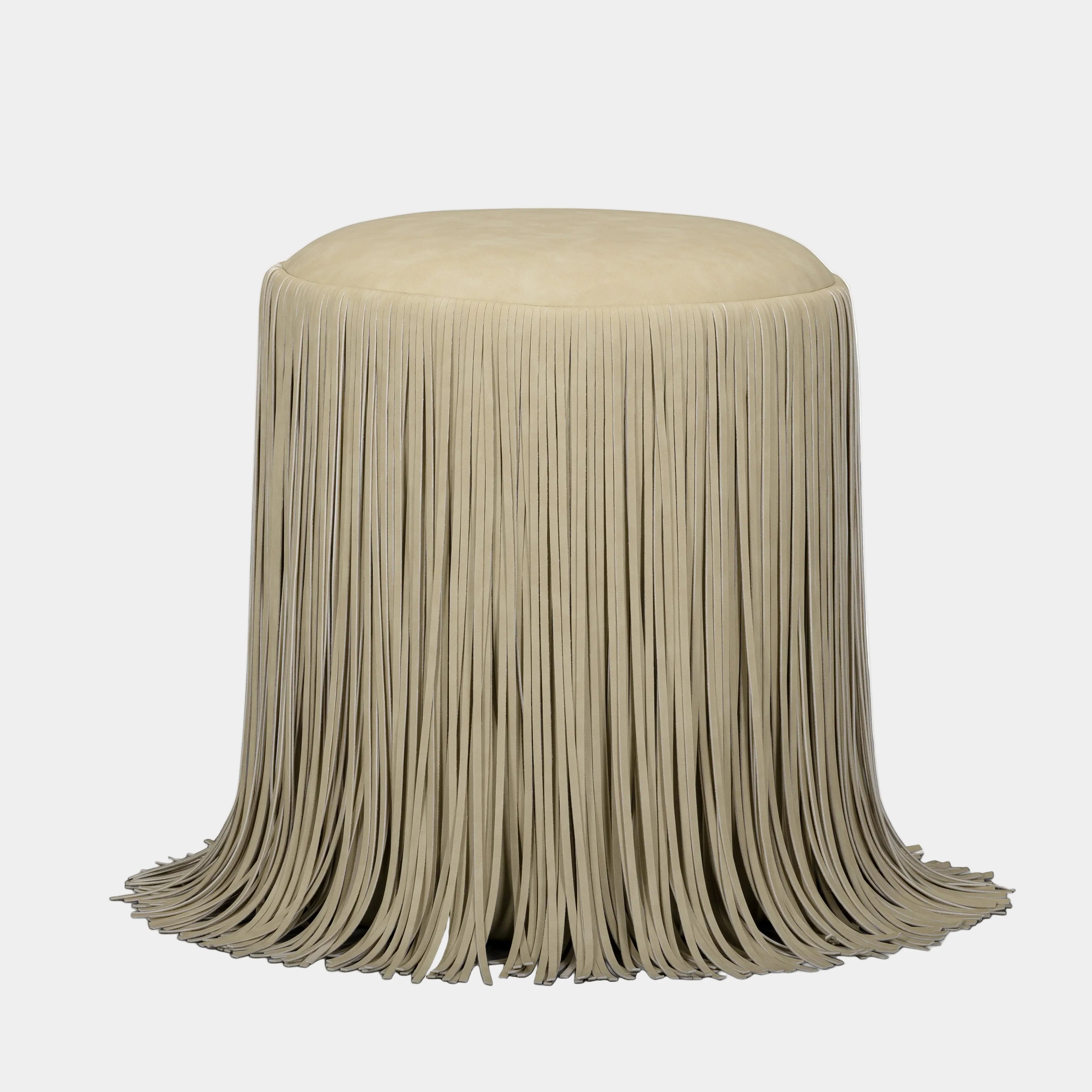 Shag Me Performance Vegan Leather Ottoman