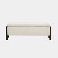 Abby 52" Nubby Fabric Storage Bench