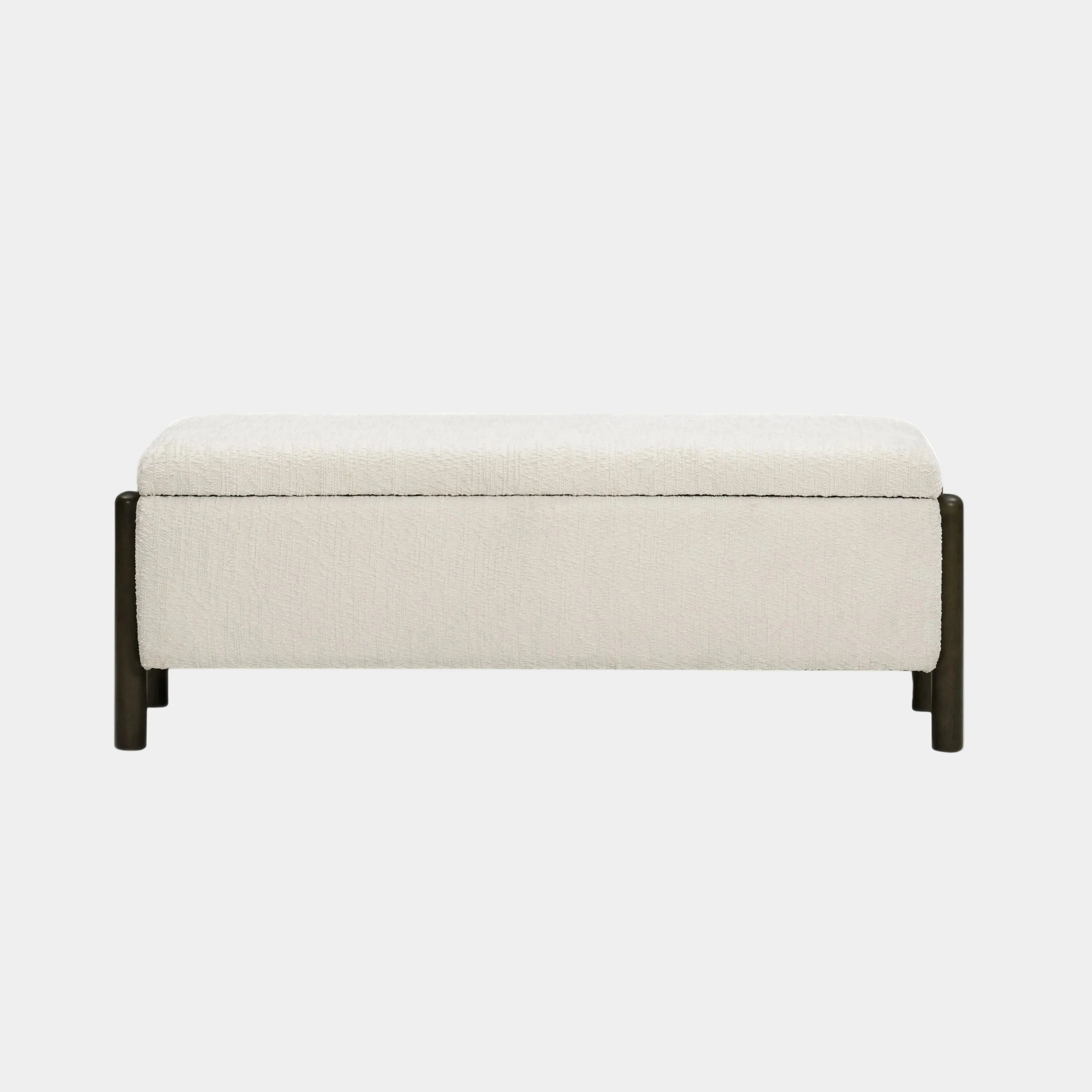Abby 52" Nubby Fabric Storage Bench