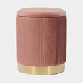 Zoe Performance Velvet Storage Ottoman