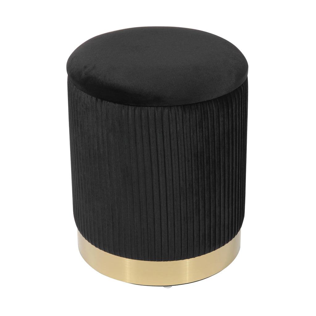 Zoe Performance Velvet Storage Ottoman