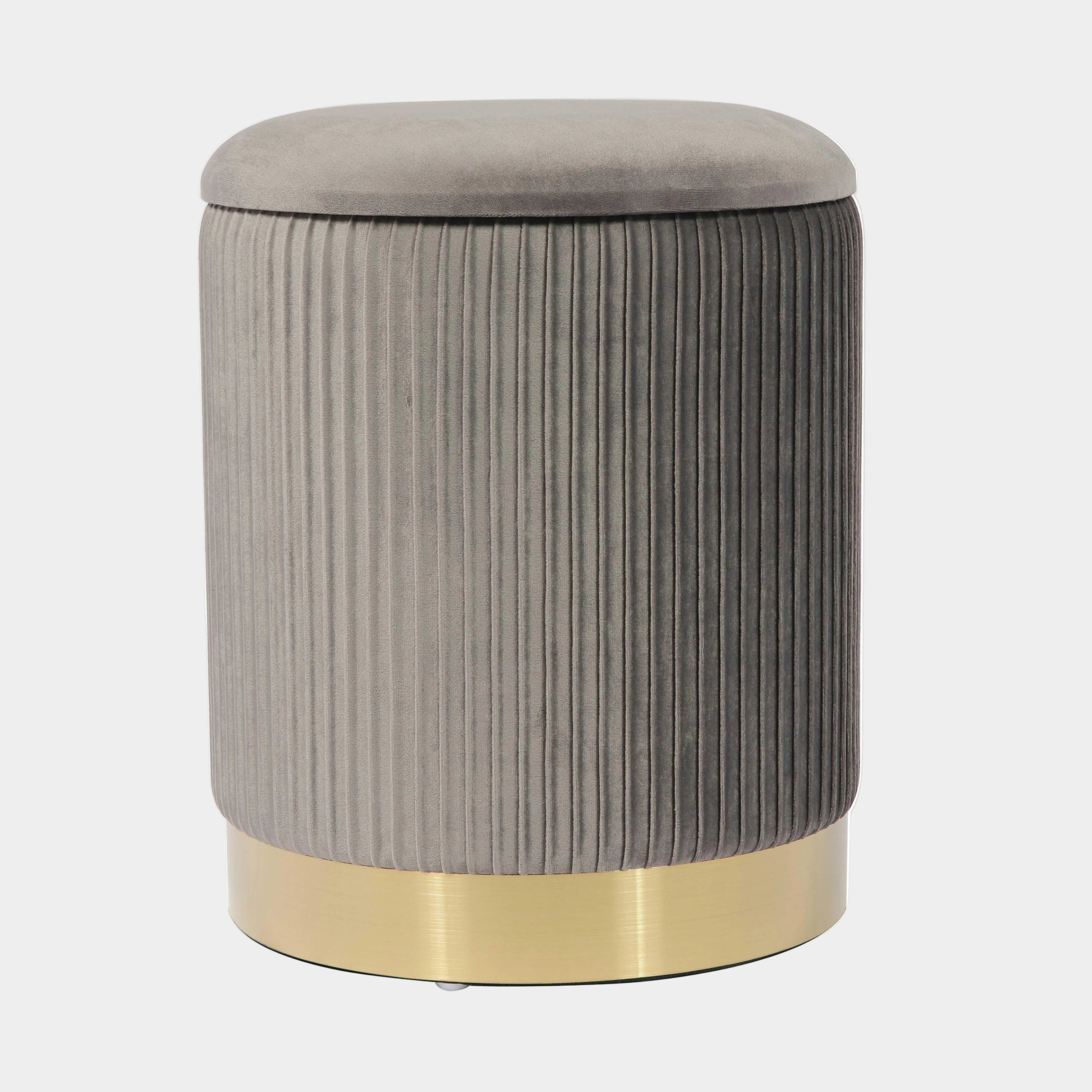 Zoe Performance Velvet Storage Ottoman