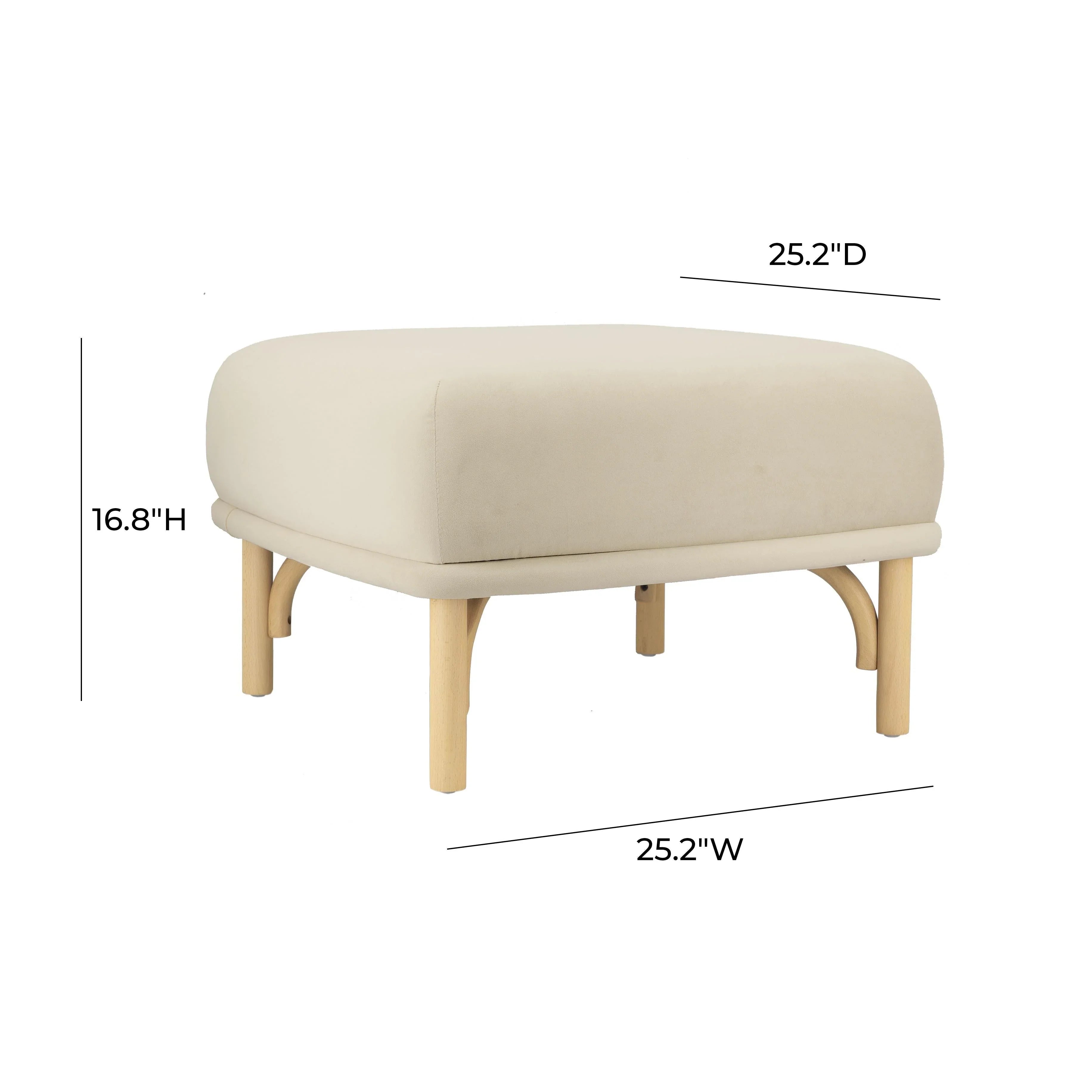 Desiree Performance Velvet Ottoman