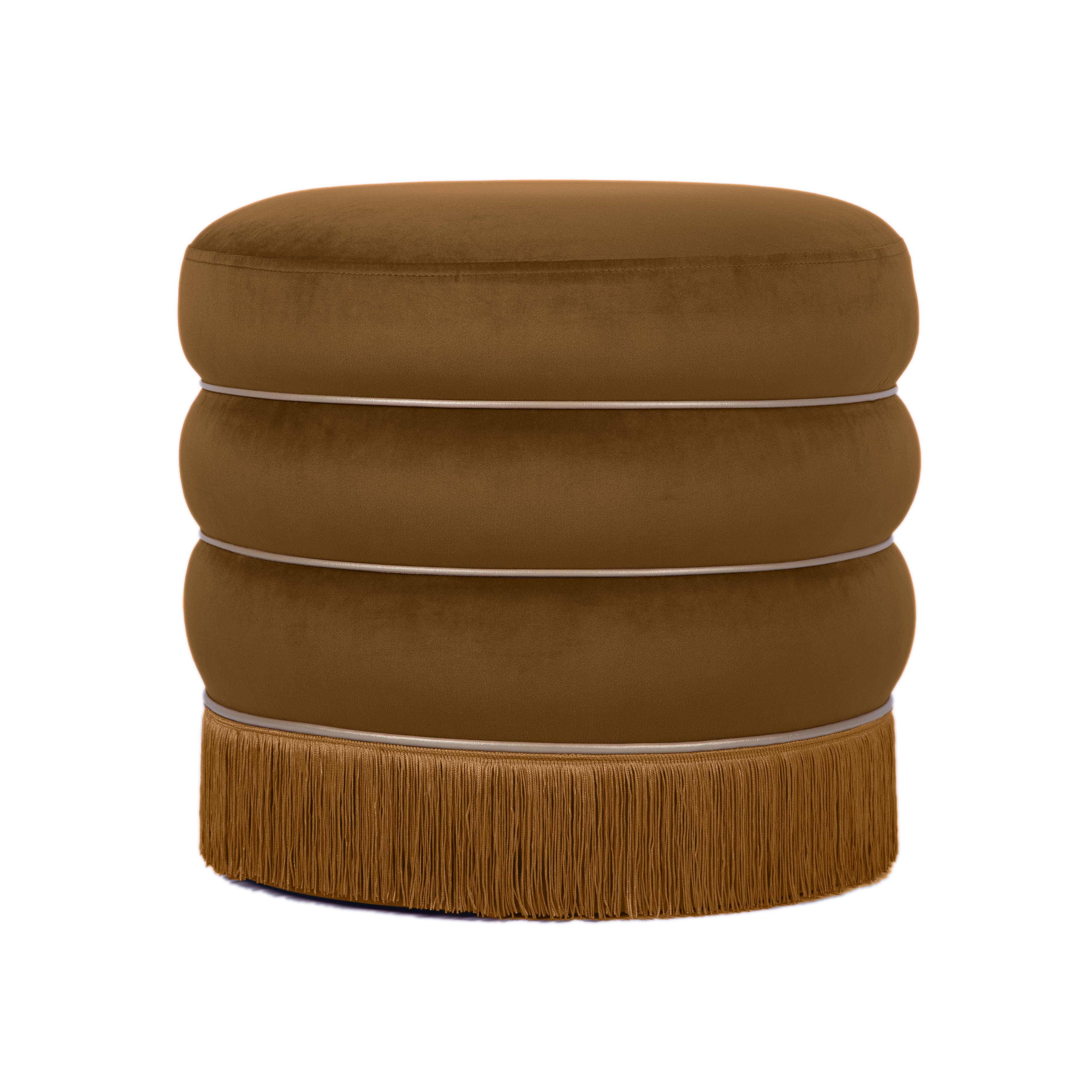 Lakka Performance Velvet Ottoman