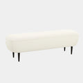 Denise 51" Cream Performance Boucle Bench