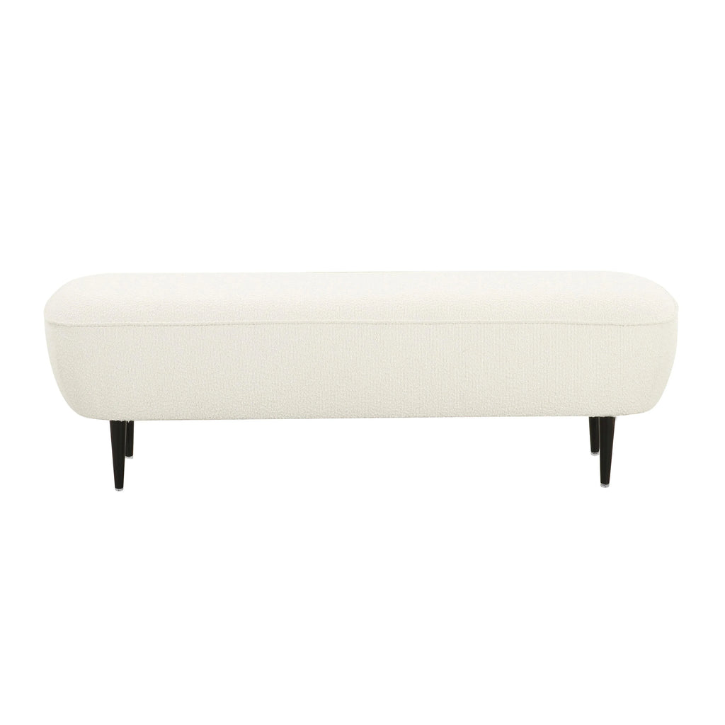 Denise 51" Cream Performance Boucle Bench