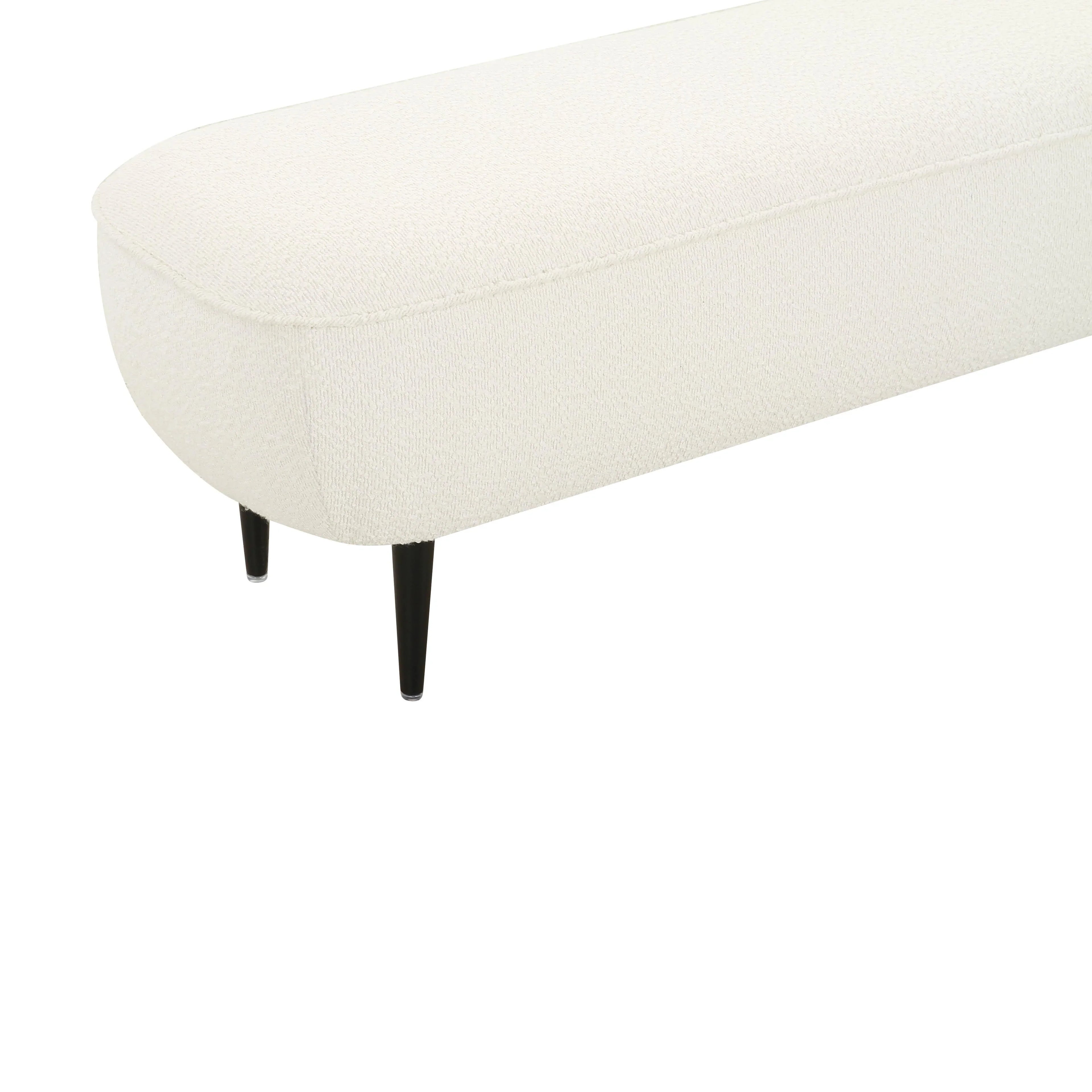 Denise 51" Cream Performance Boucle Bench