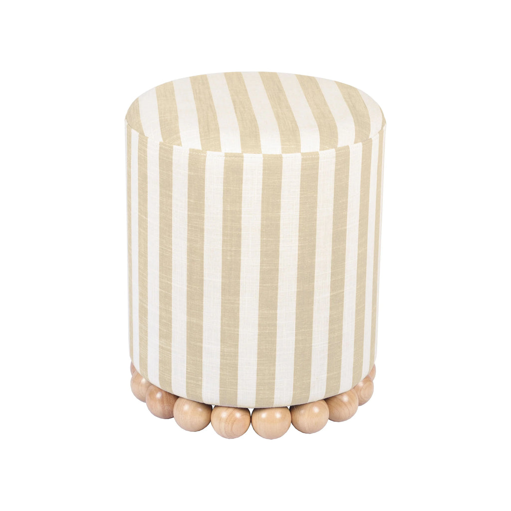 Dex Striped Linen Ottomans