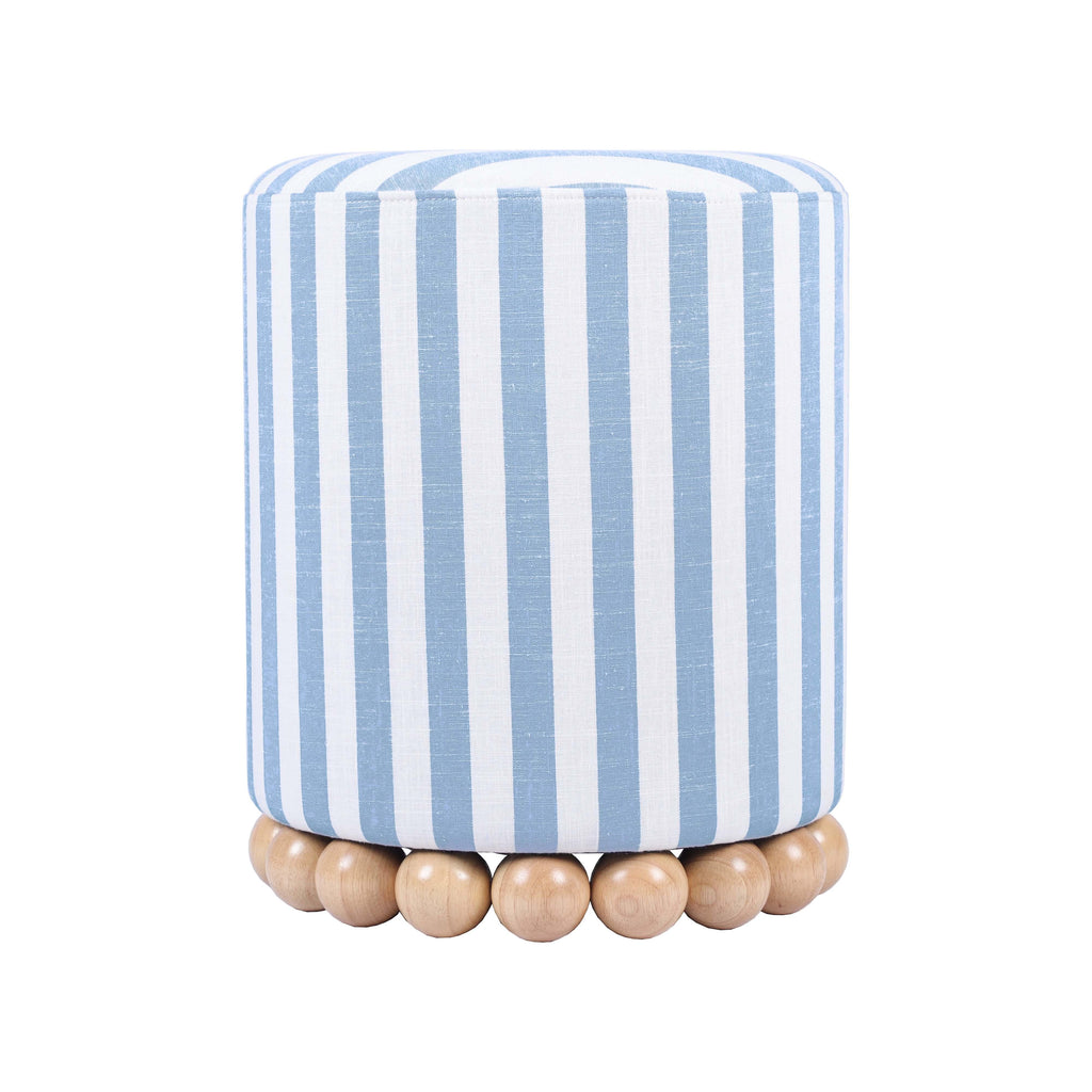 Dex Striped Linen Ottomans