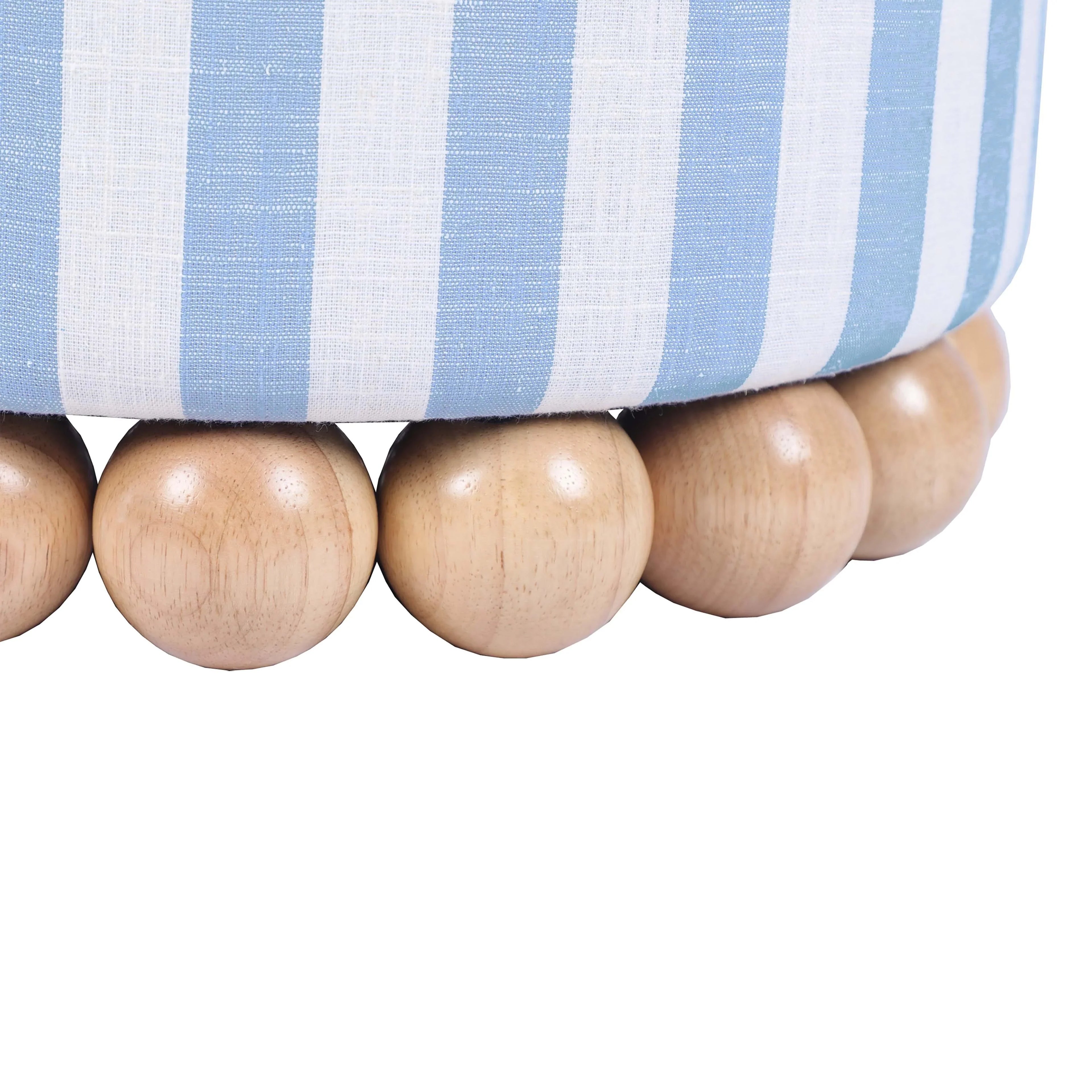 Dex Striped Linen Ottomans