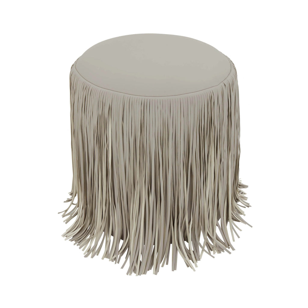 Shag Me Performance Vegan Leather Ottoman