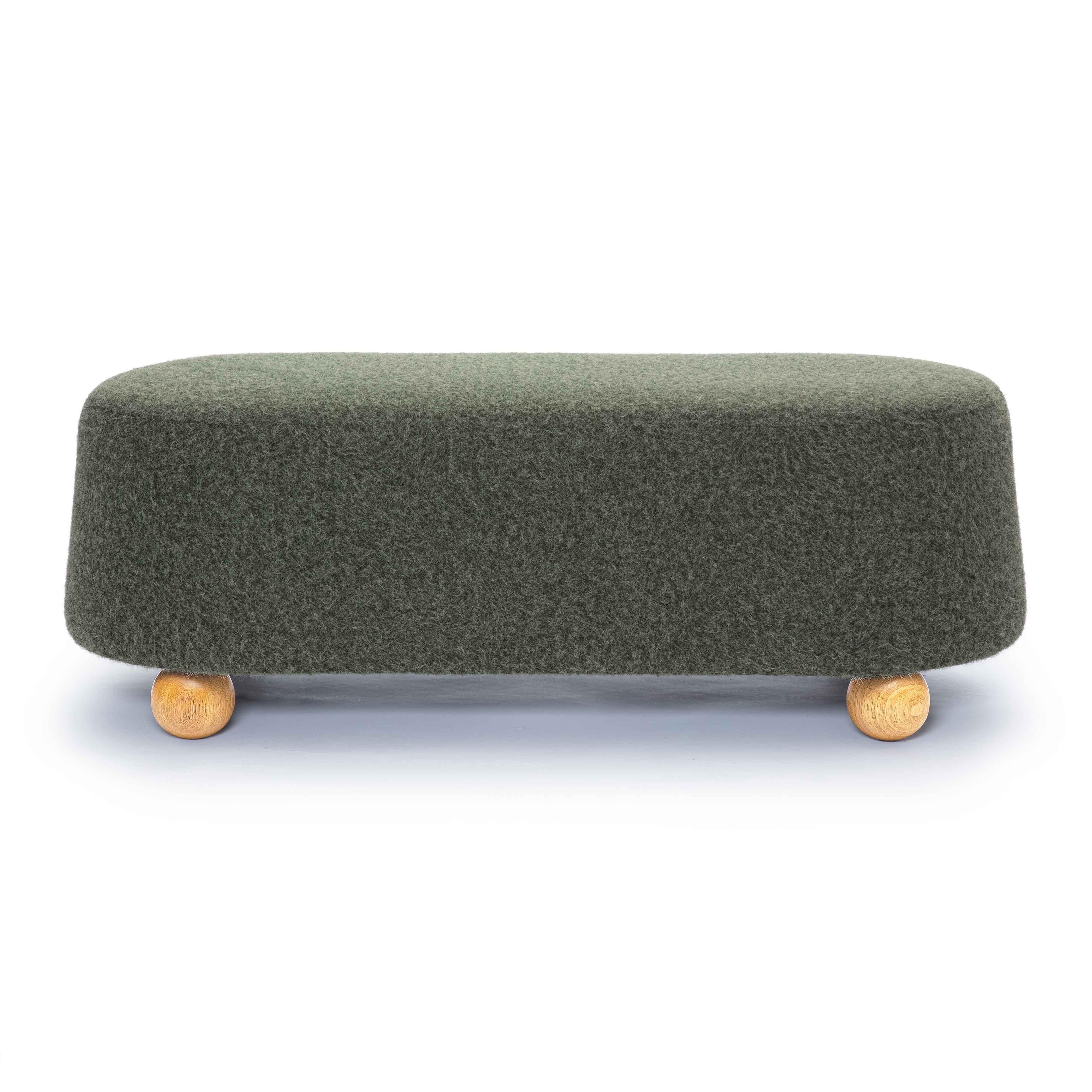 Jaine 48" Contract-Grade Faux Mohair Large Ottoman