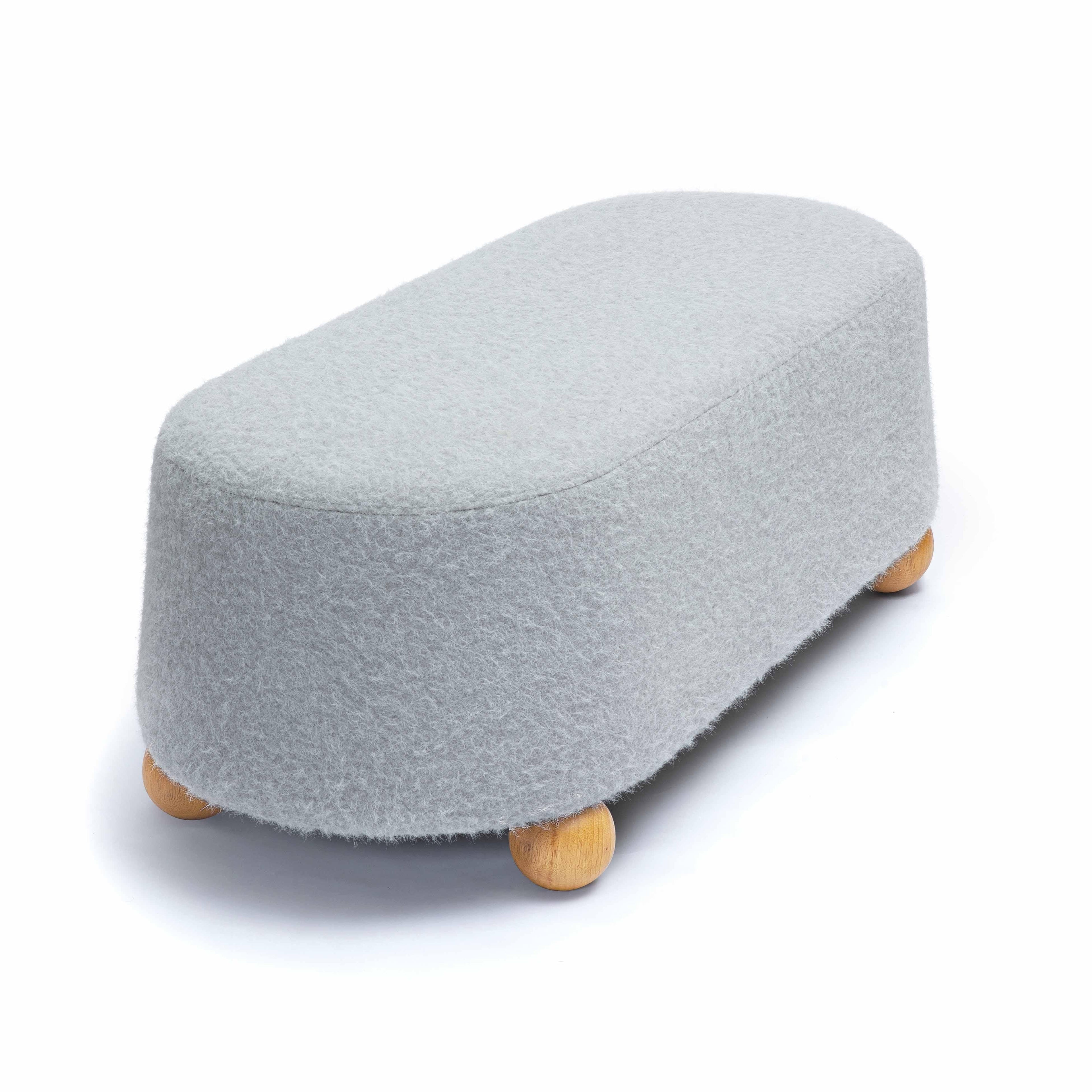 Jaine 48" Contract-Grade Faux Mohair Large Ottoman