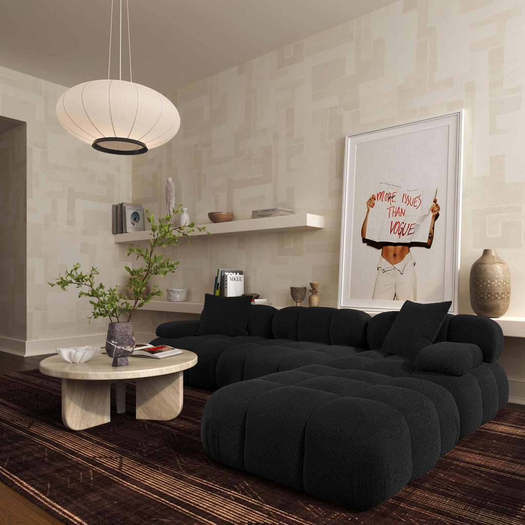 Calliope Performance Vegan Shearling Modular Ottoman