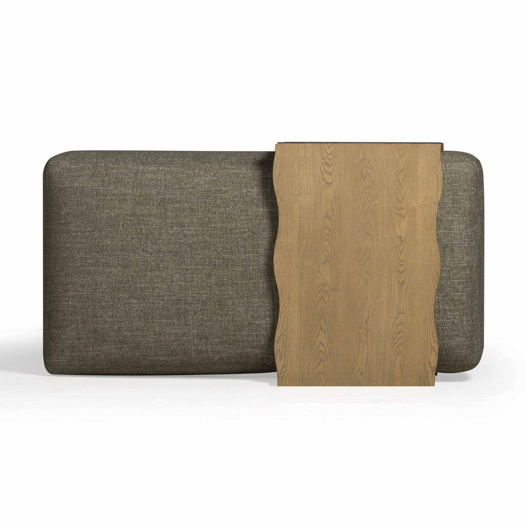 Spencer 54" Performance Basketweave Ottoman with Bridge Table