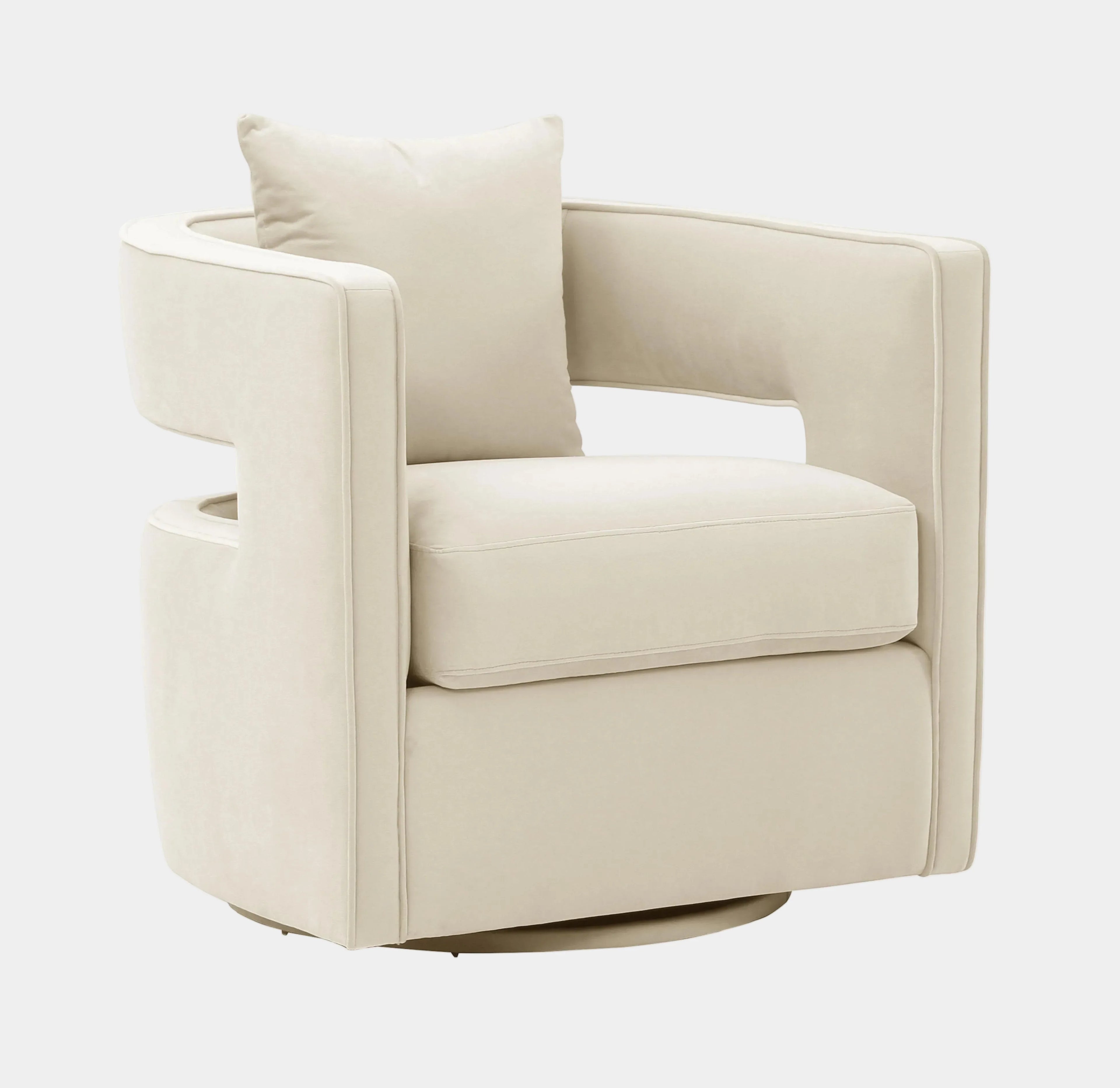 Kennedy Performance Velvet Swivel Accent Chair