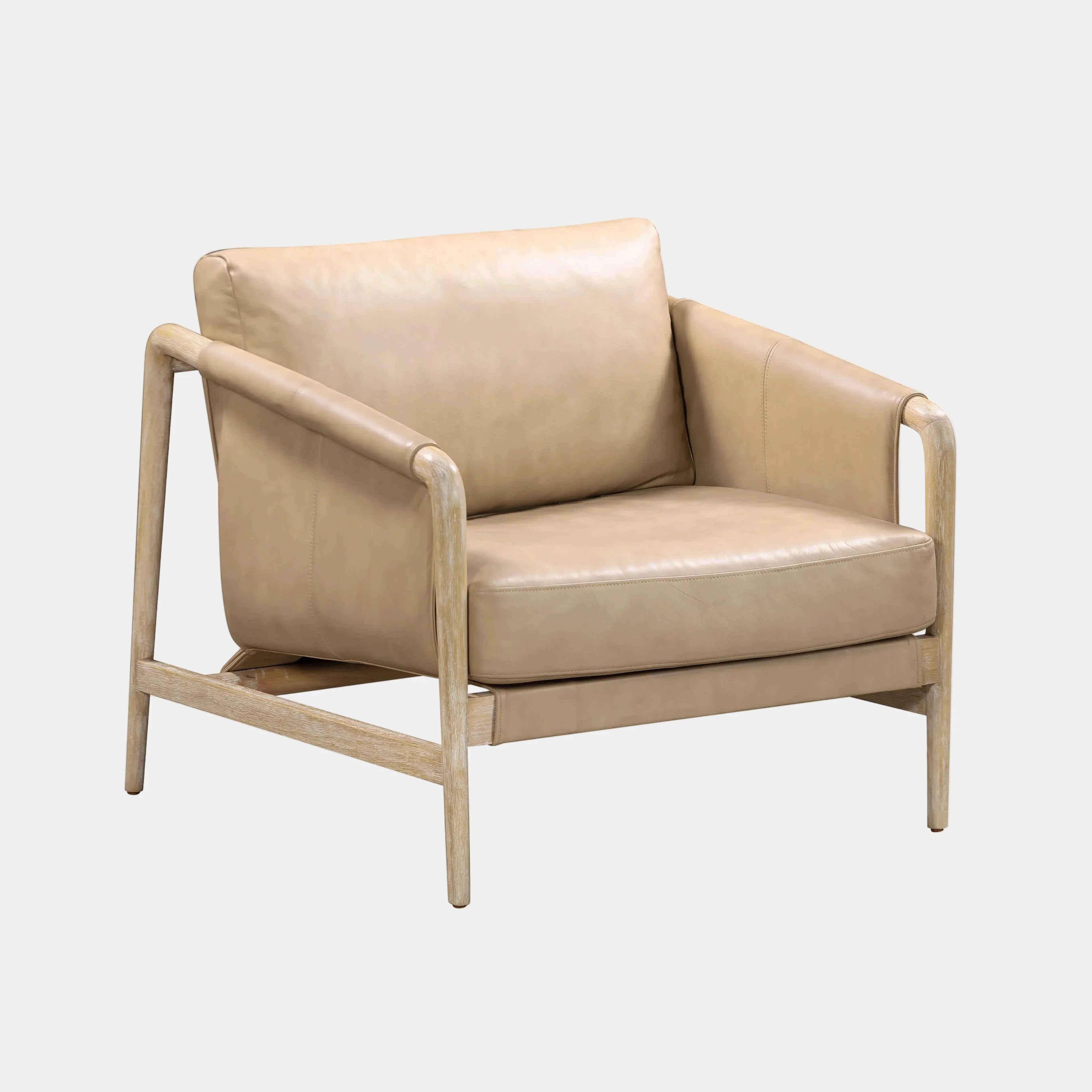 Chakka Contract-Grade Genuine Leather Accent Chair