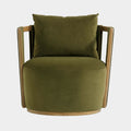 Paolo Upcycled Contract-Grade Fabric Swivel Accent Chair