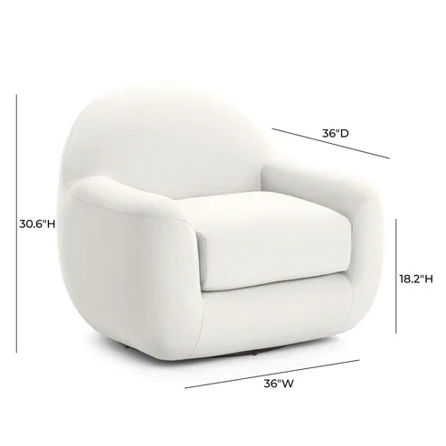 Tiago Performance Velvet Swivel Accent Chair