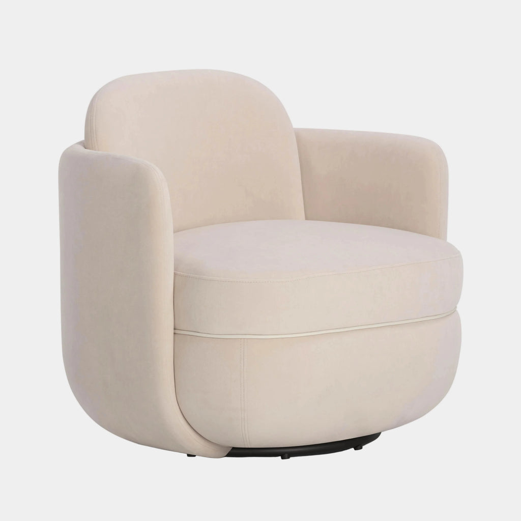 Wolfie Performance Velvet Swivel Accent Chair