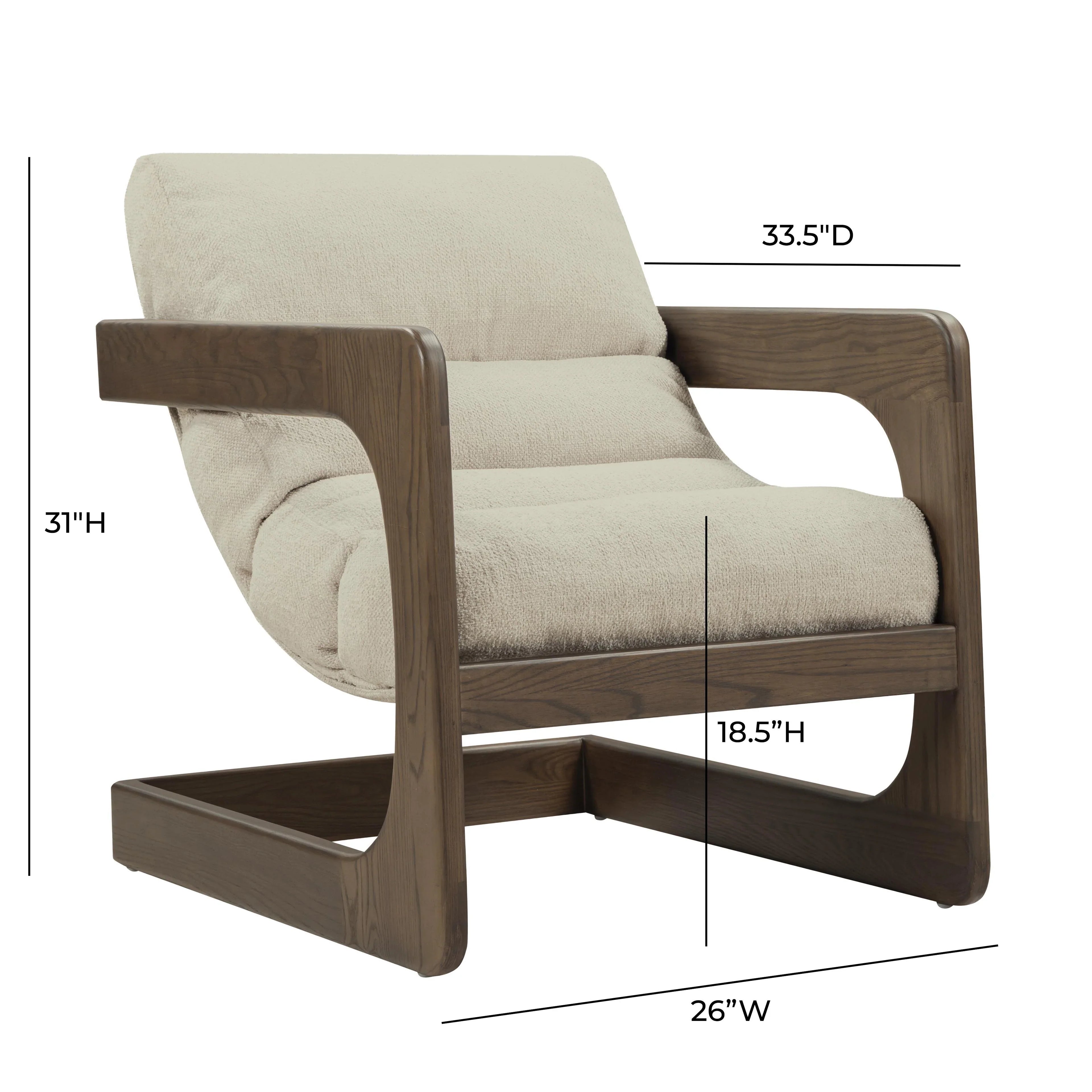 Palma Contract-Grade Textured Weave Fabric Accent Chair
