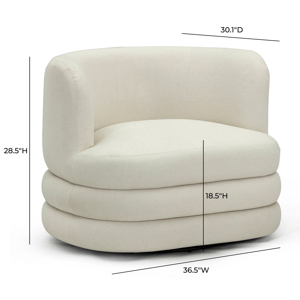 Astor Performance Faux Mohair Swivel Hotel Lounge Chair