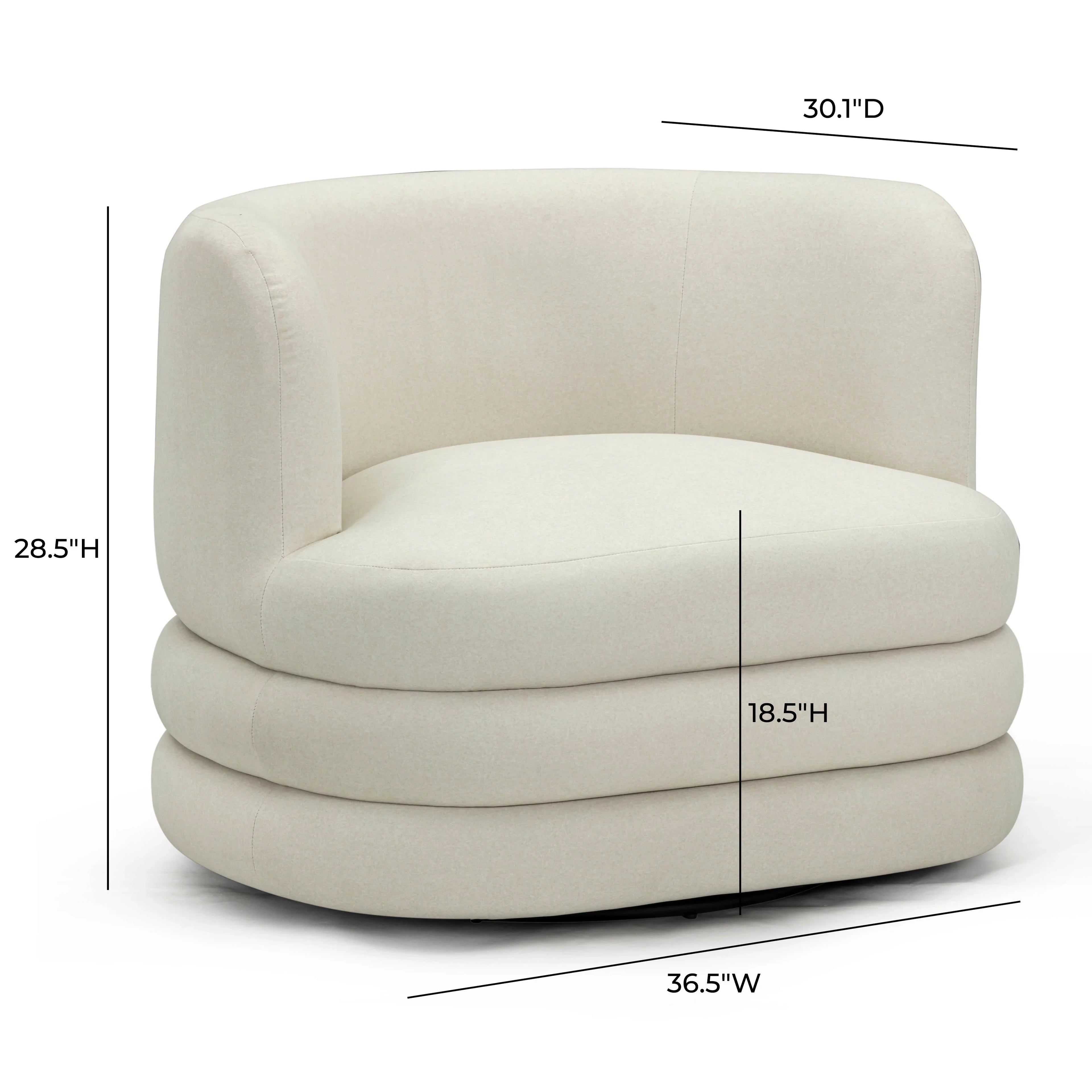 Astor Performance Faux Mohair Swivel Hotel Lounge Chair