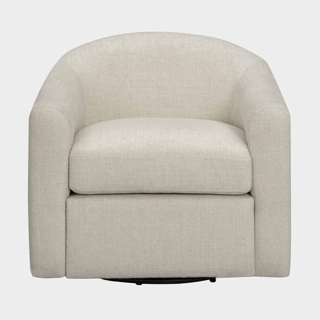 Thao Contract-Grade Basketweave Fabric Swivel Accent Chair