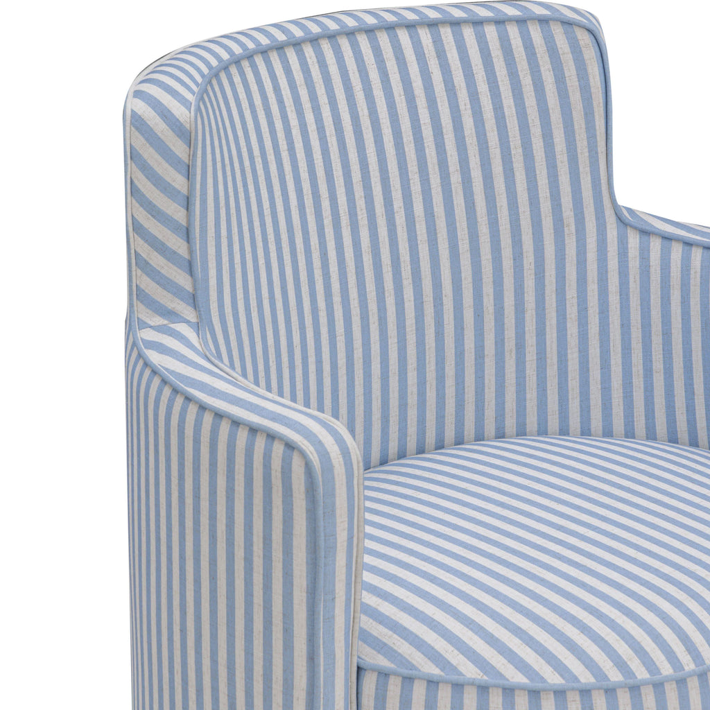 Passe Striped Linen Swivel Chair