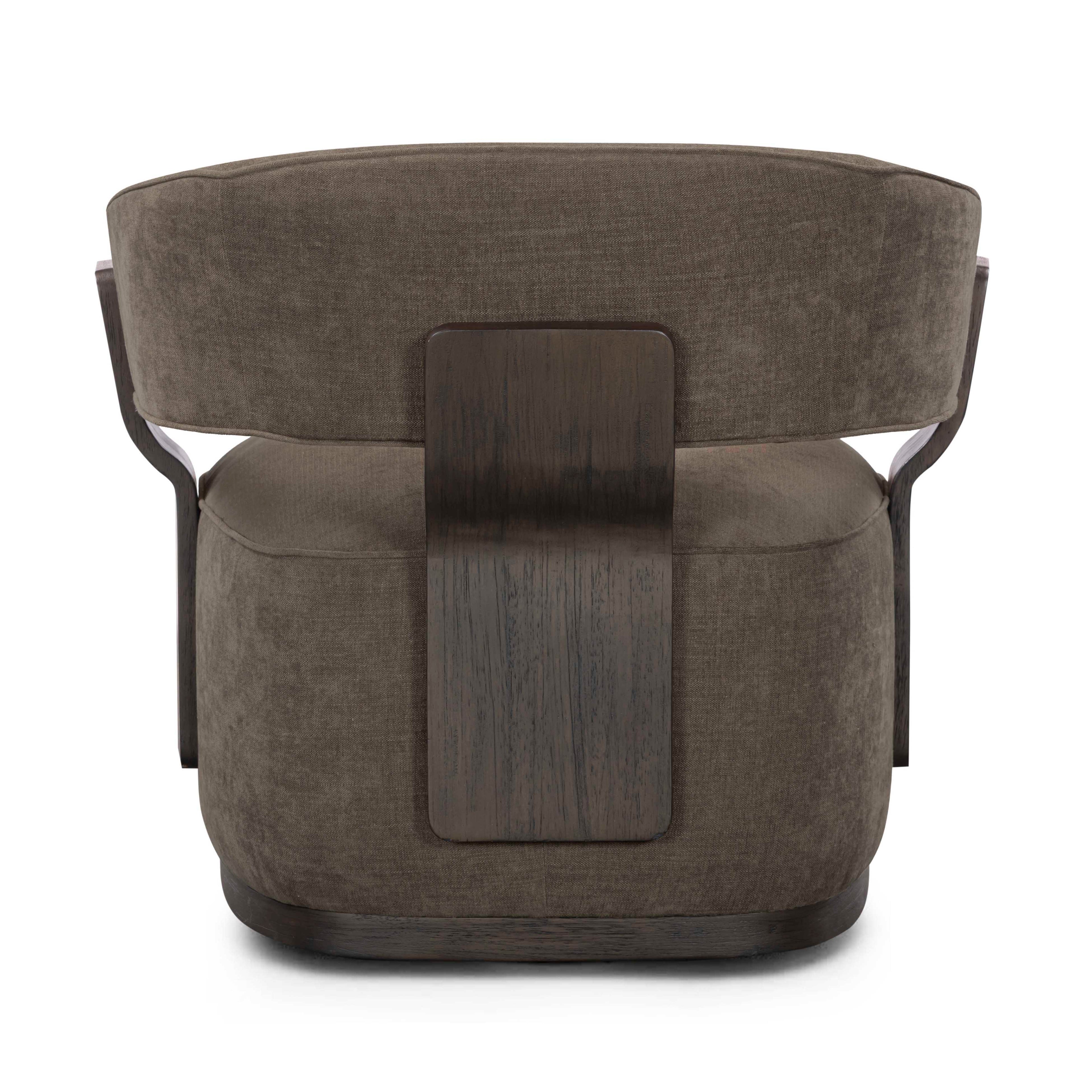 Madison Linen Performance Chenille Swivel Accent Chair