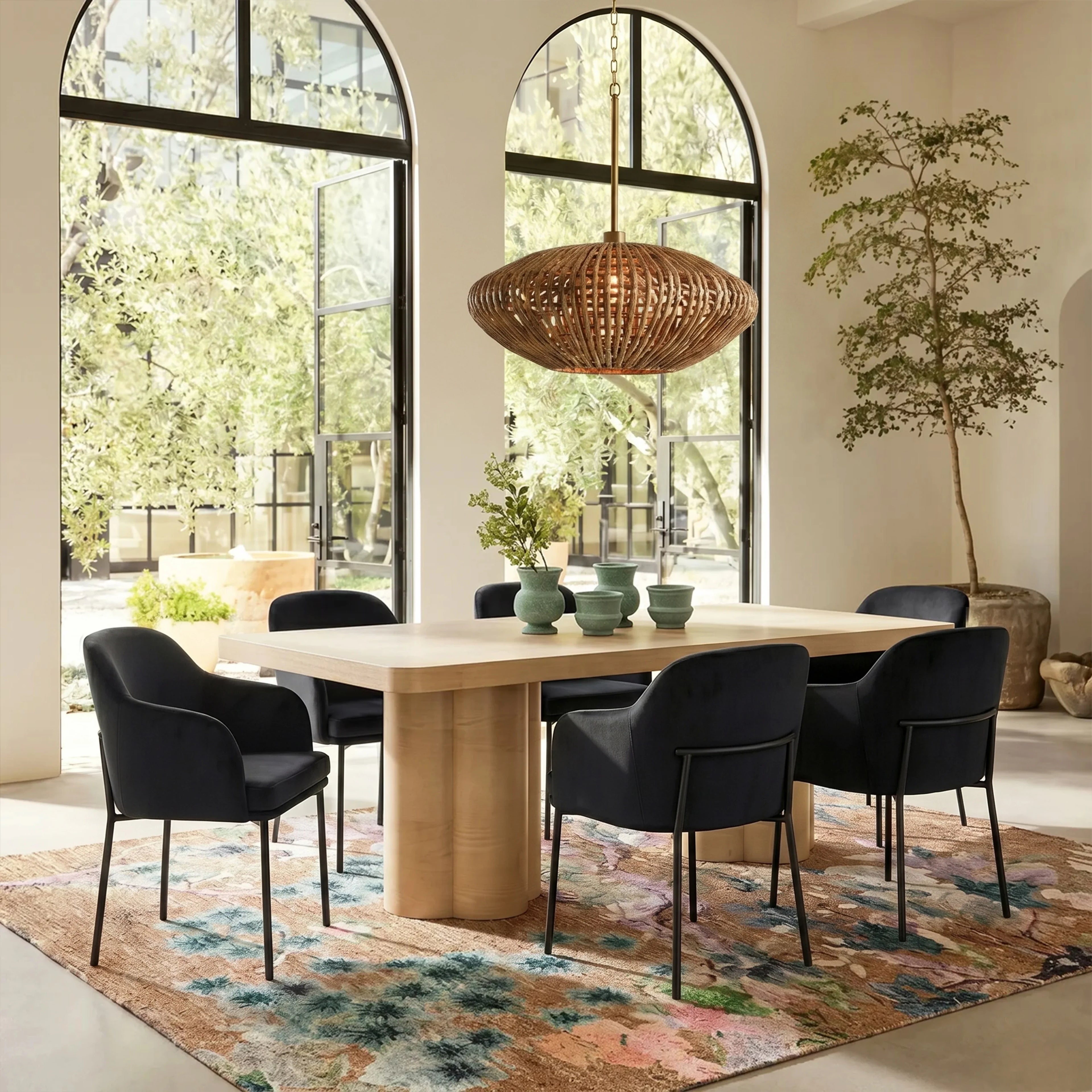 Sydney Performance Velvet Armchair - Set of 2