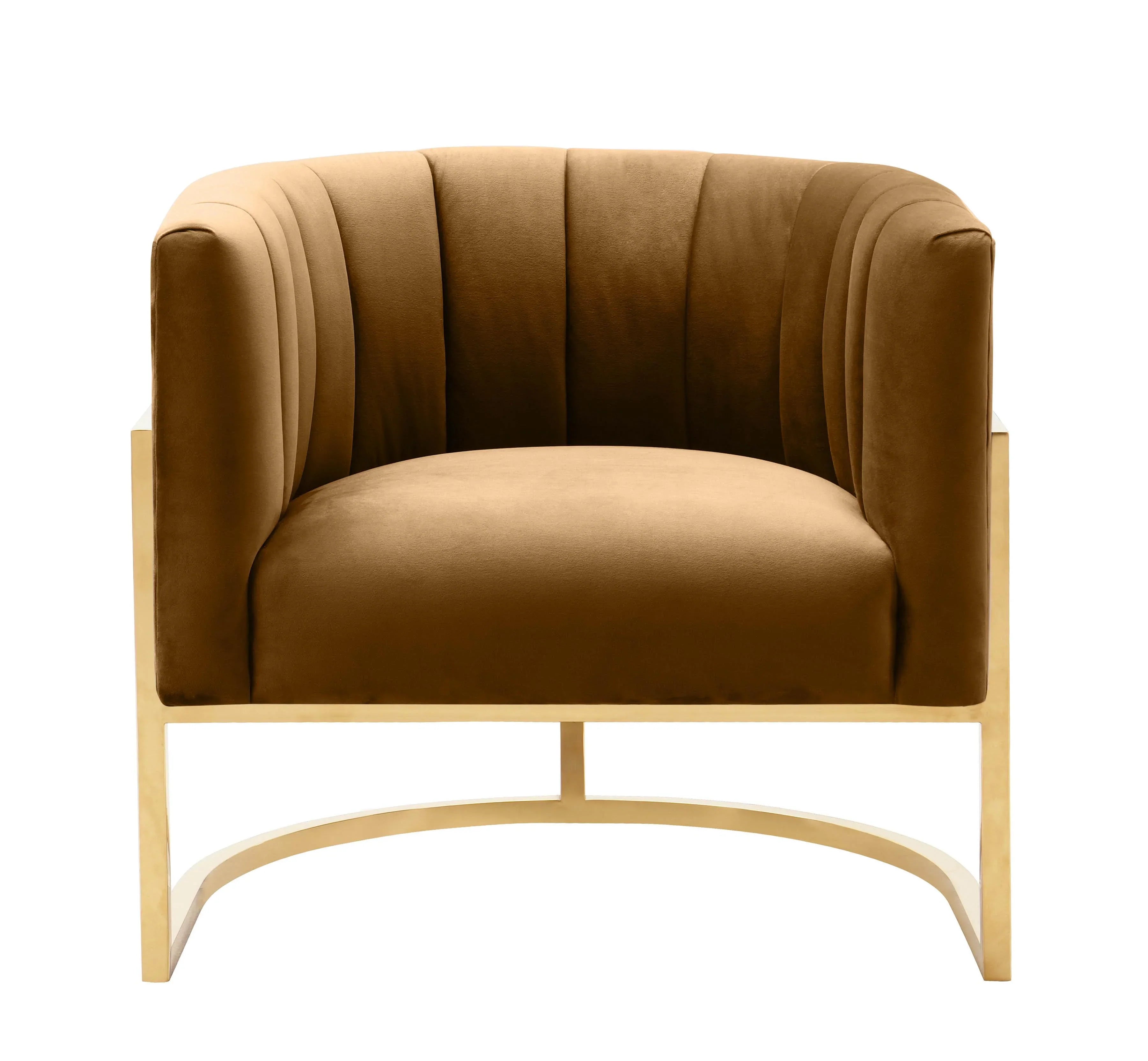 Magnolia Performance Velvet Accent Chair - Gold Base