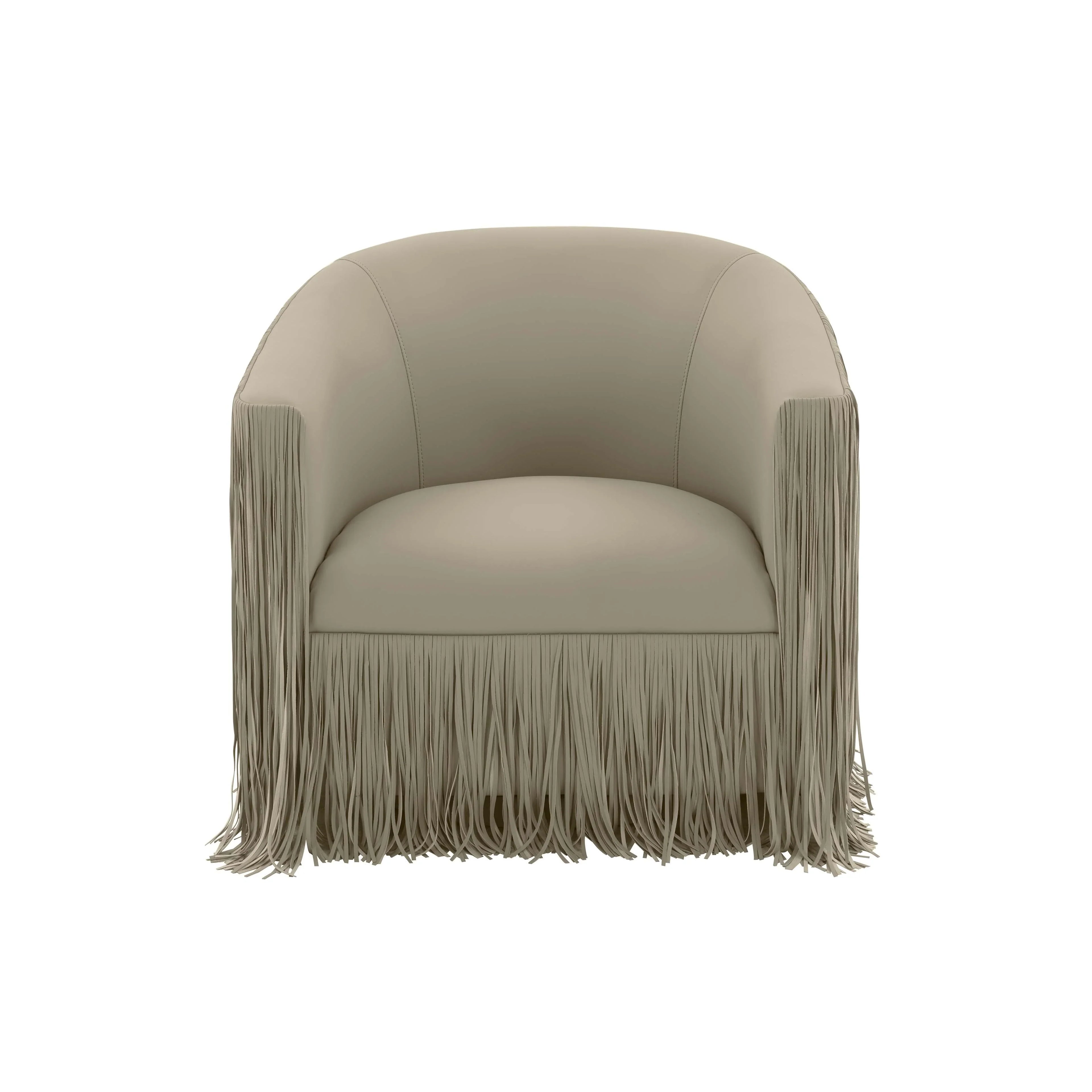 Shag Me Performance Vegan Leather Swivel Accent Chair