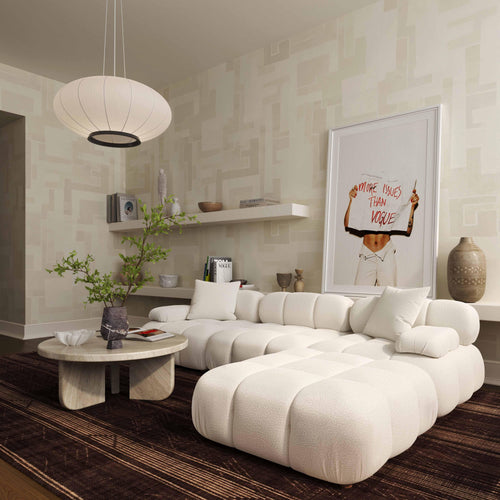 Calliope Performance Vegan Shearling Modular Corner Chair