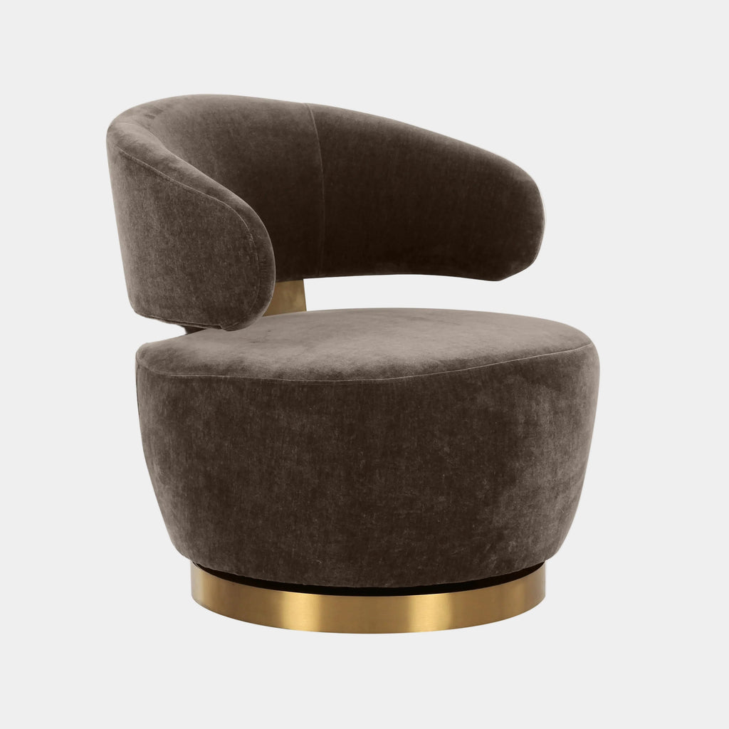 Austin Upcycled Contract-Grade Fabric Swivel Accent Chair