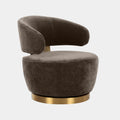 Austin Upcycled Contract-Grade Fabric Swivel Accent Chair