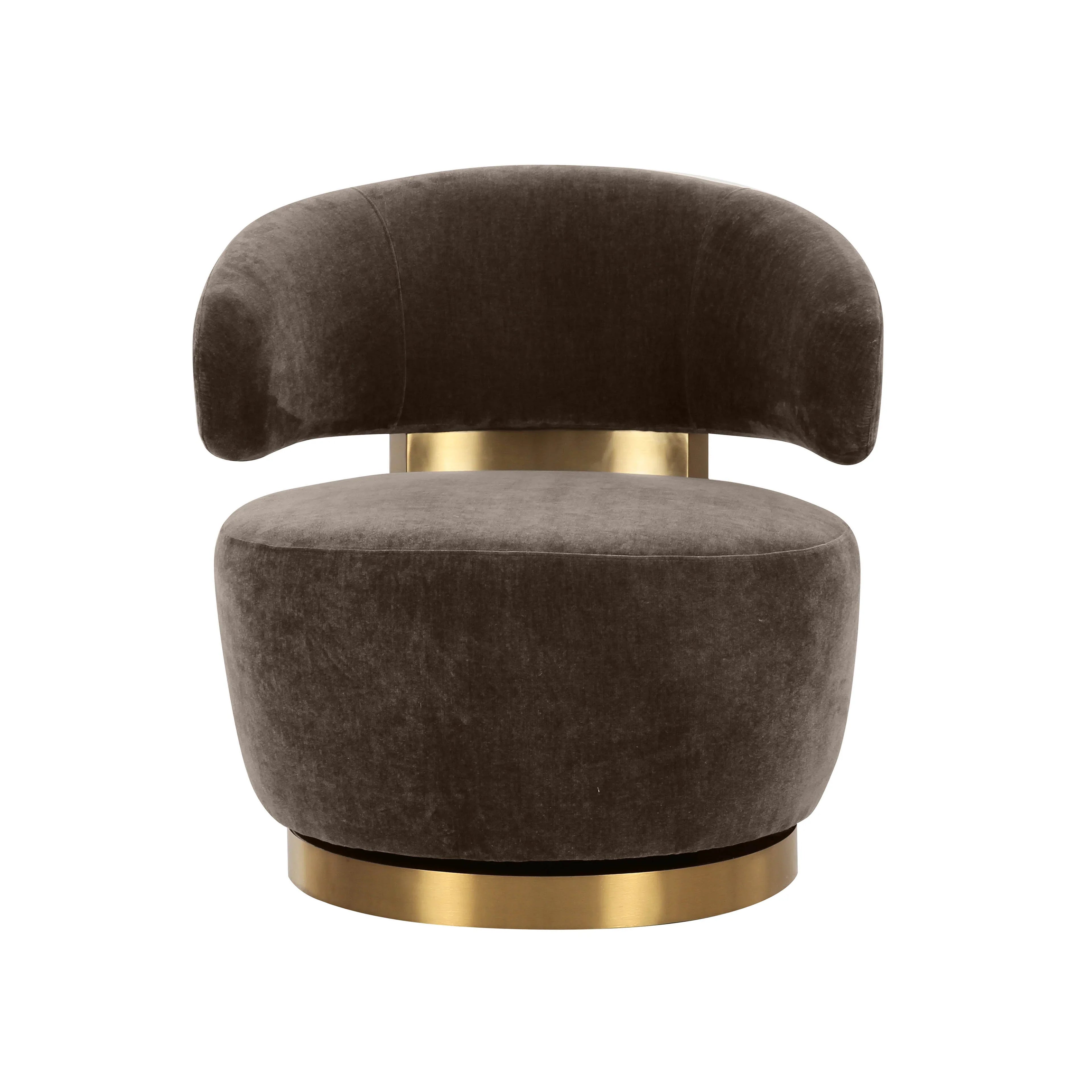 Austin Upcycled Contract-Grade Fabric Swivel Accent Chair