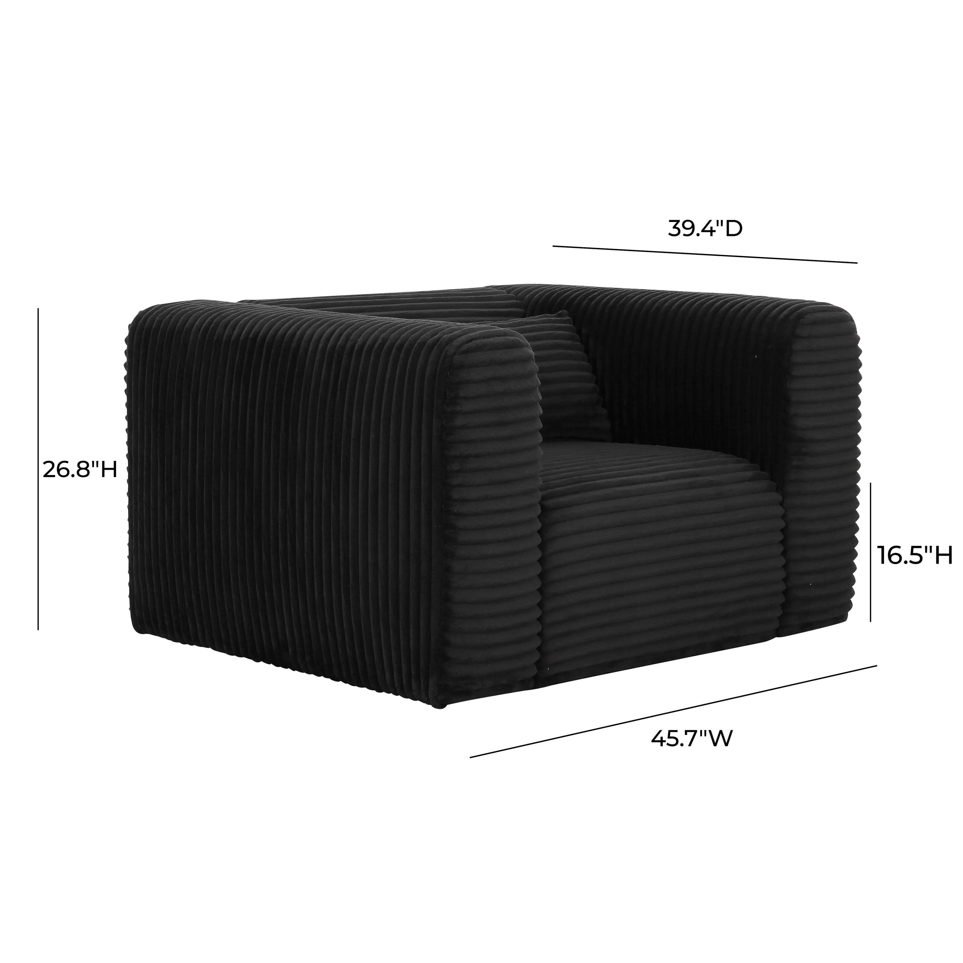 Tarra Fluffy Oversized Performance Corduroy Armchair