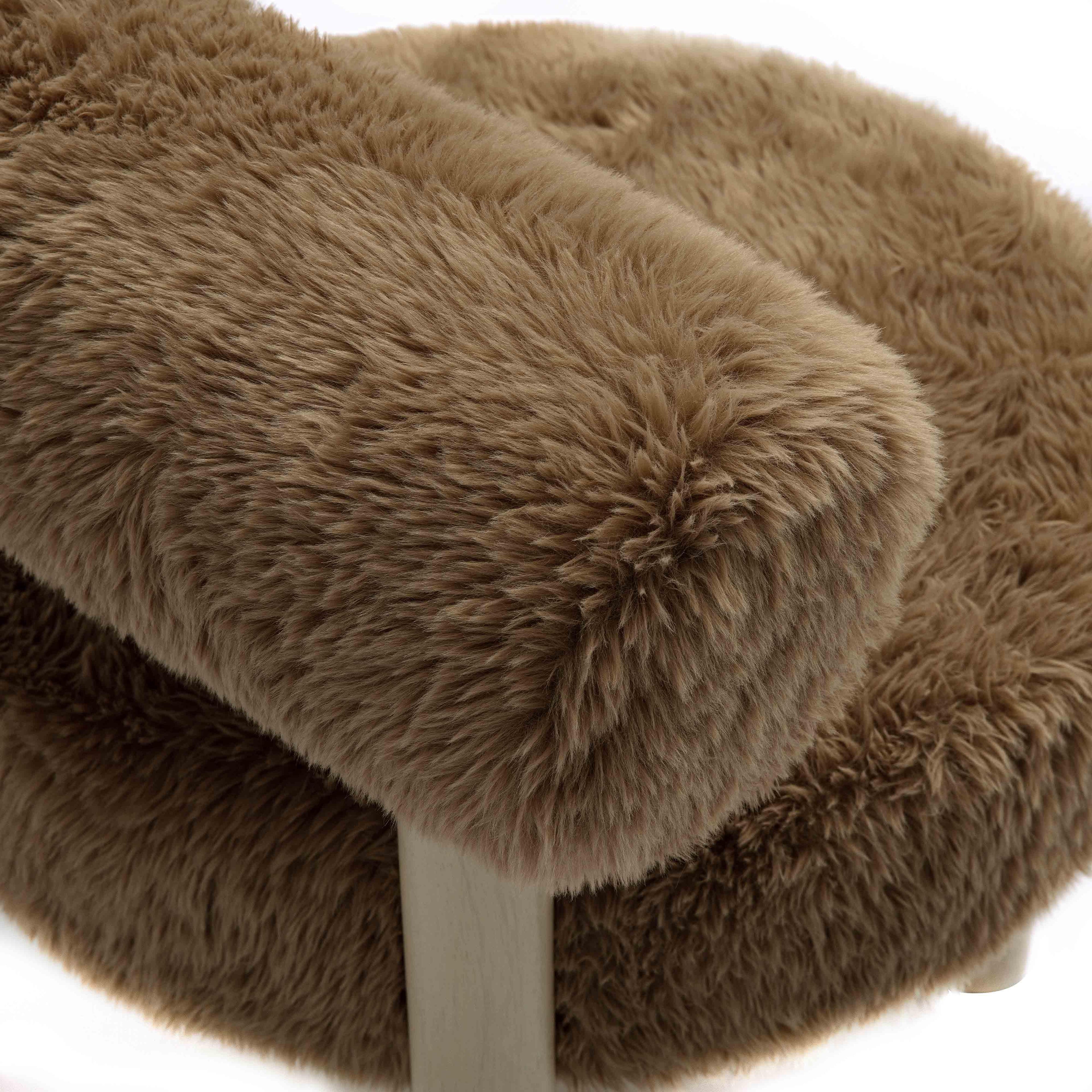 Carmel Contract-Grade Vegan Shearling Accent Chair