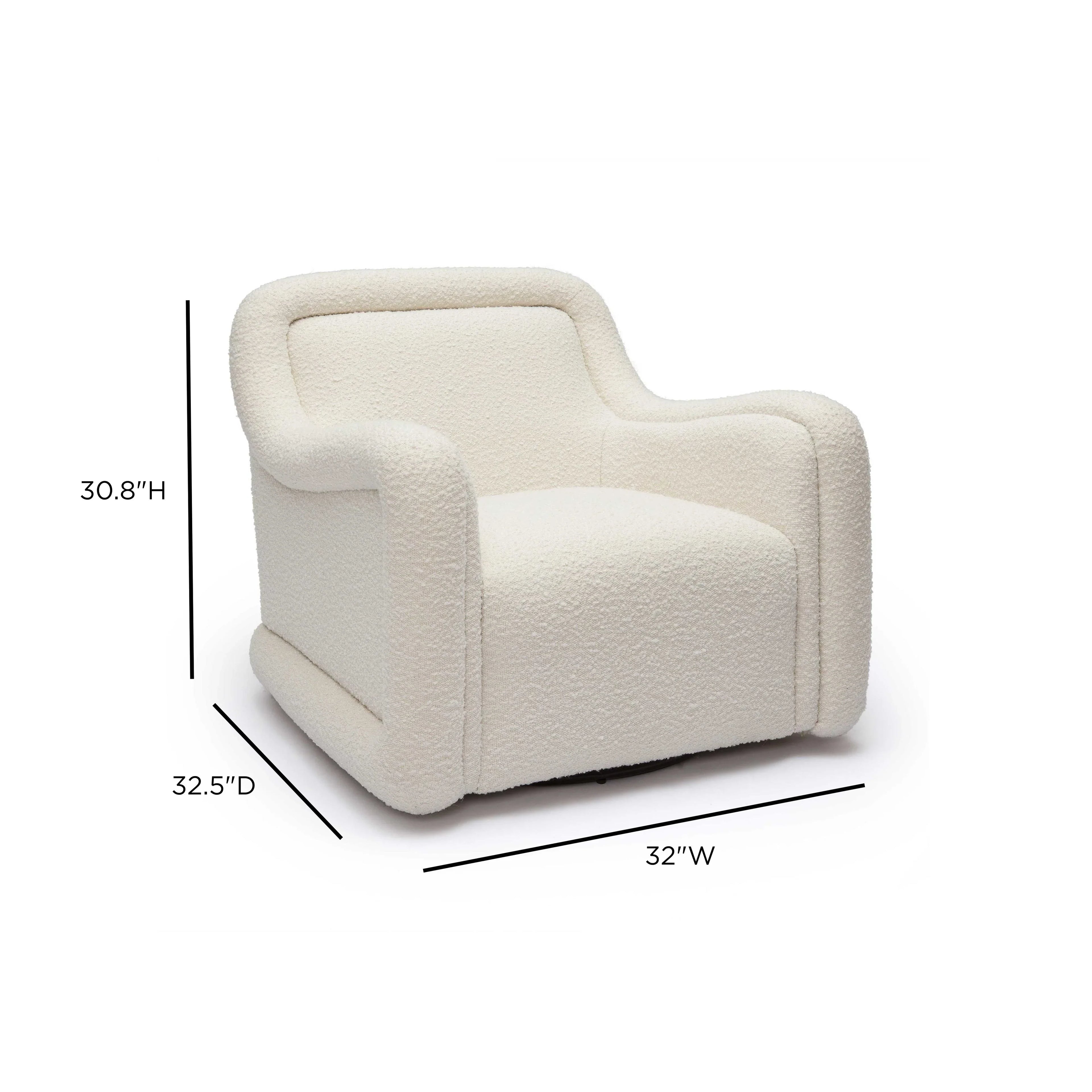 Charli Performance Boucle Swivel Chair