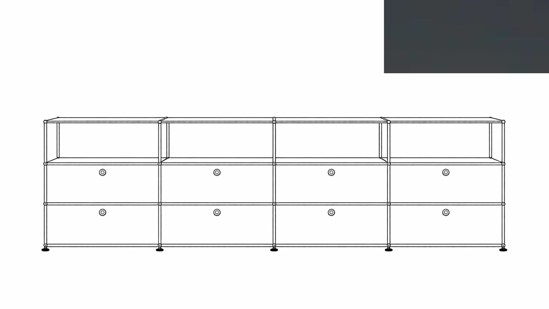 USM Haller G2AF File Credenza