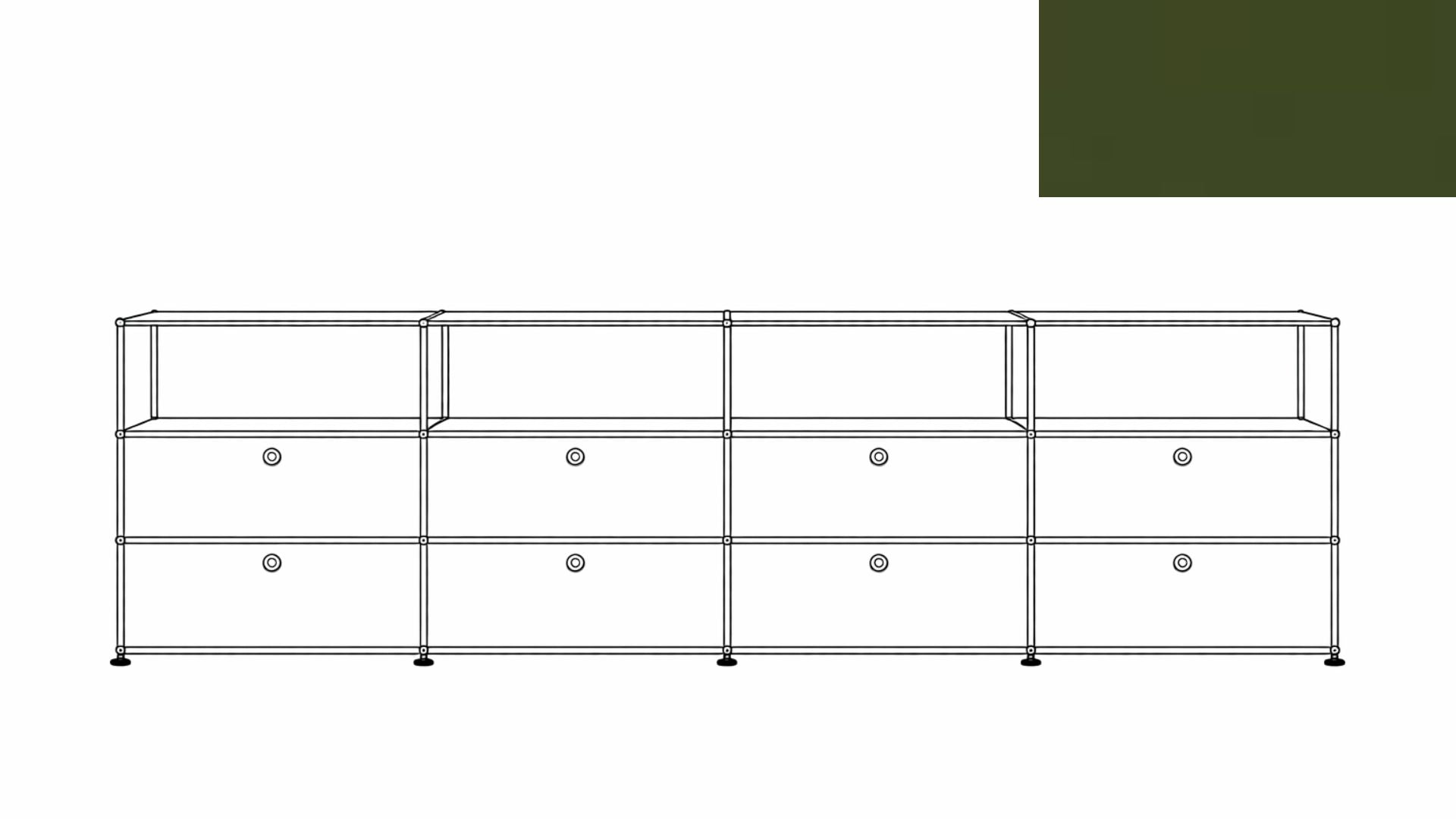 USM Haller G2AF File Credenza
