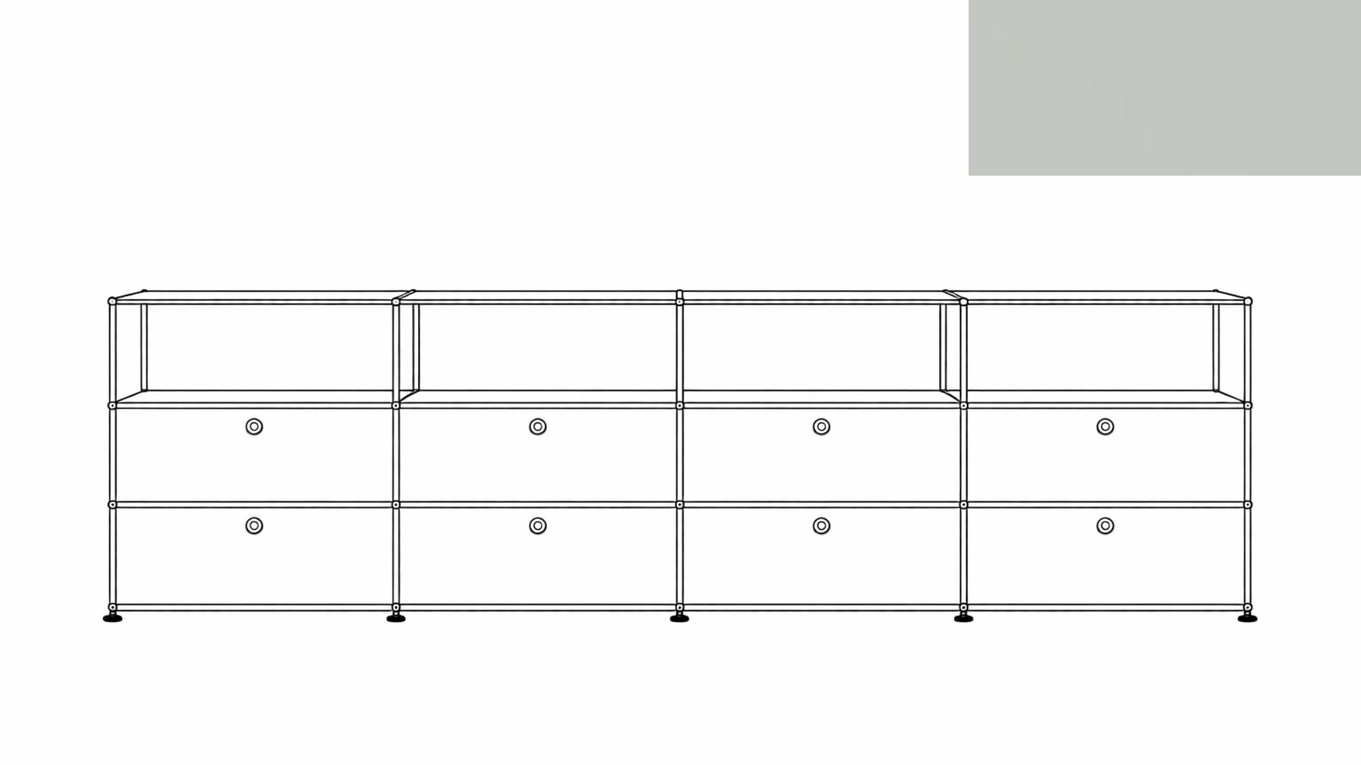 USM Haller G2AF File Credenza