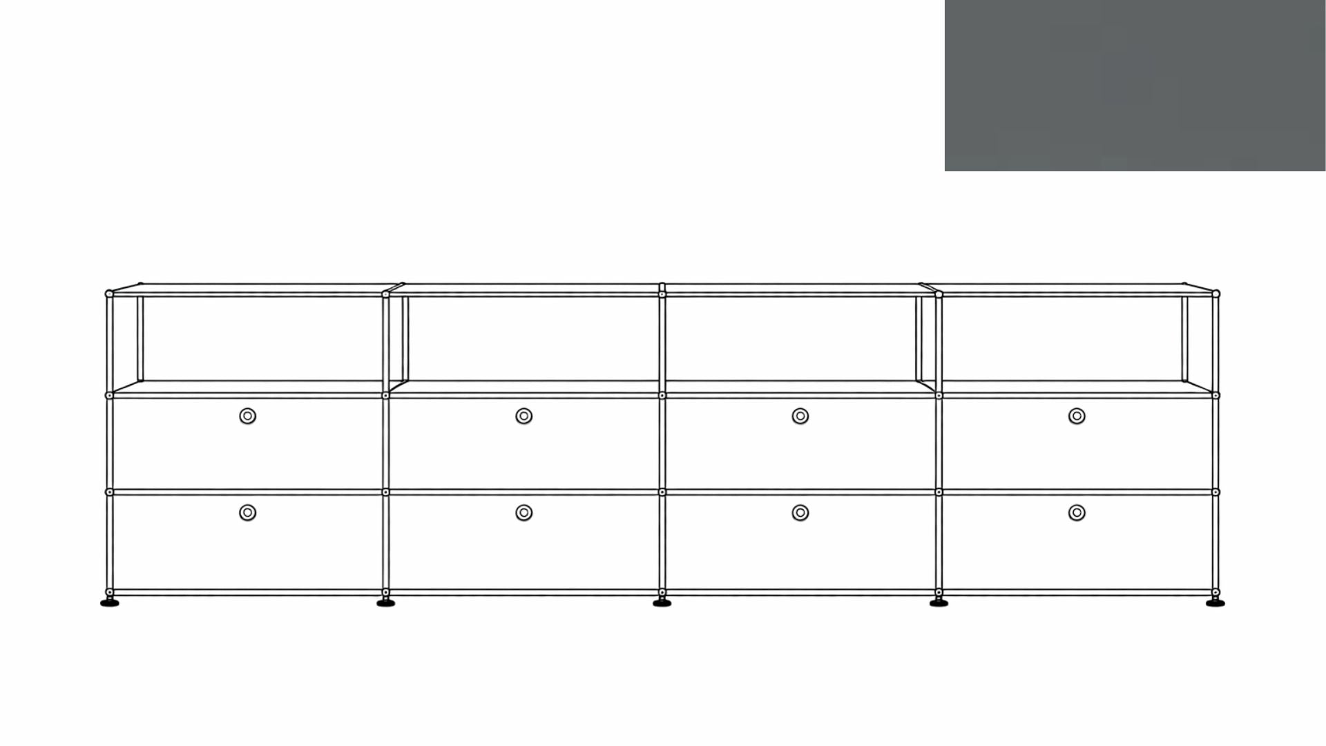 USM Haller G2AF File Credenza